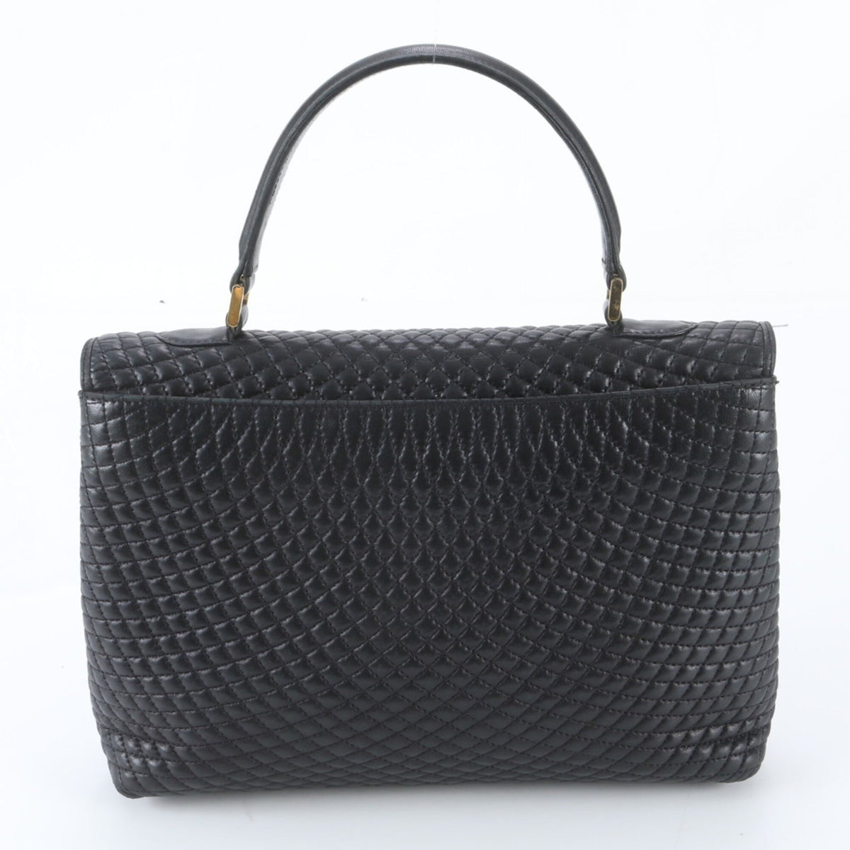 Bally Black Leather Handbag Tote Bag (Pre-Owned)