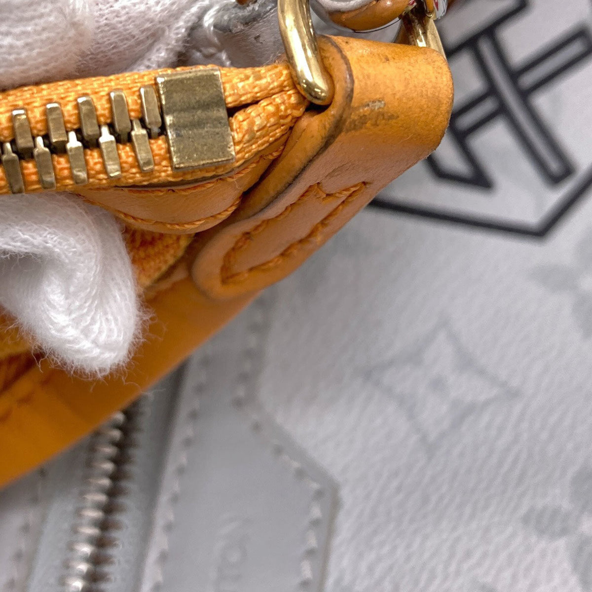 Louis Vuitton Monogram Denim Gray Orange Canvas Monogram Monogram Denim Shoulder Bag (Pre-Owned)