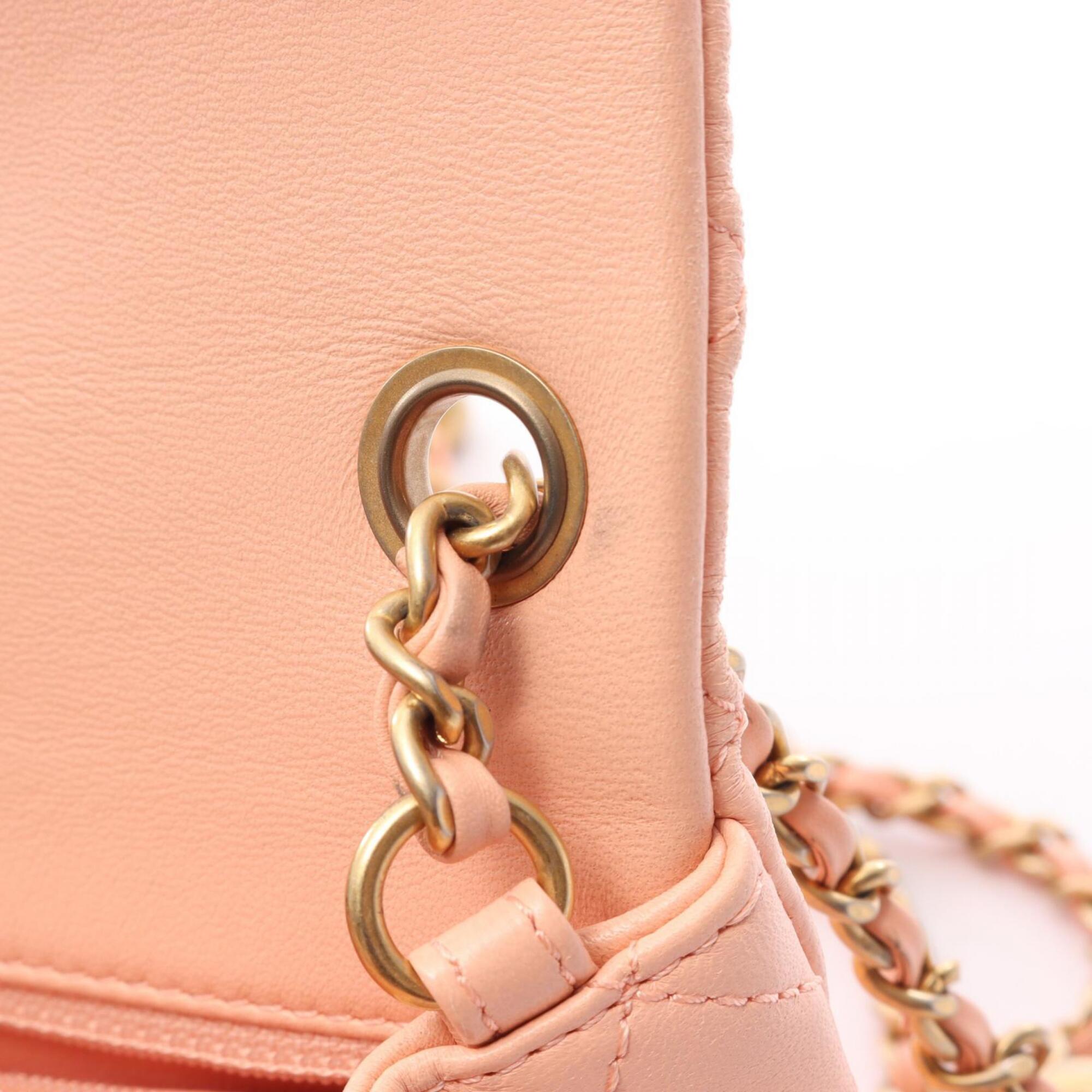 Chanel Pink Leather Handbag Shoulder Bag (Pre-Owned)