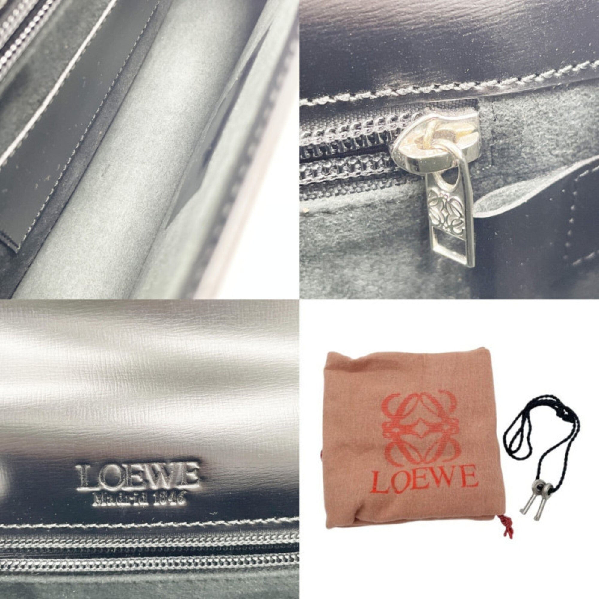 Loewe Black Leather Clutch Bag (Pre-Owned)