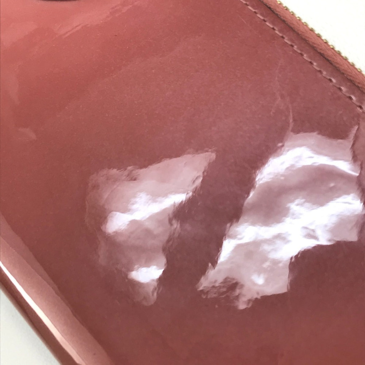 Louis Vuitton Monogram Monogram Pink Beige Monogram Patent Leather Long Wallet (Bi-Fold) (Pre-Owned)