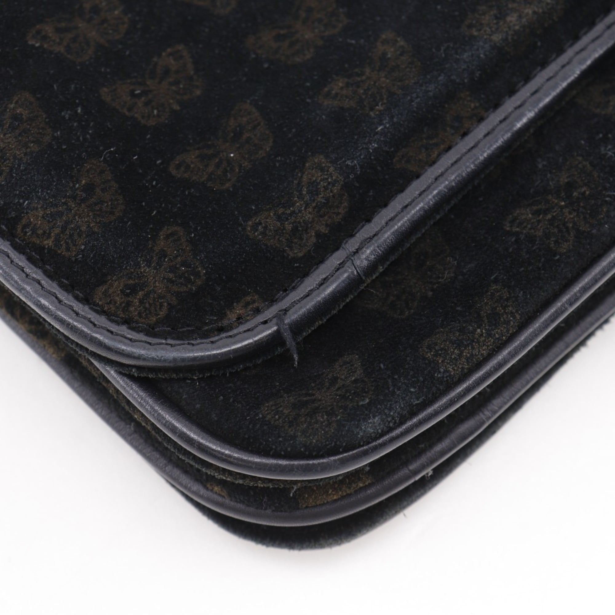 Bottega Veneta Black Suede Shoulder Bag Tote Bag (Pre-Owned)