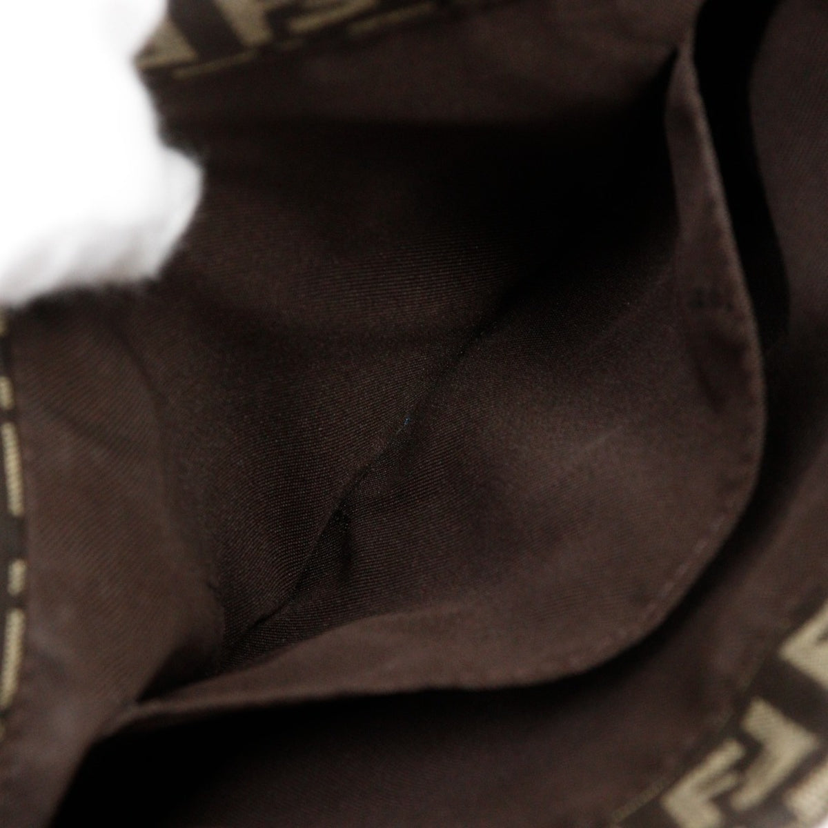 Fendi Brown Zucchino Shoulder Bag (Pre-Owned)