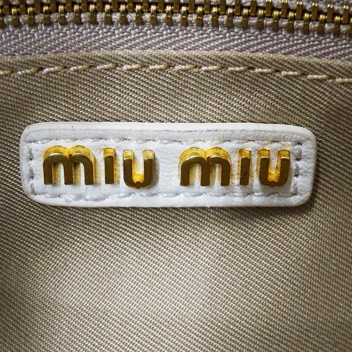Miu Miu White Leather Handbag Shoulder Bag (Pre-Owned)