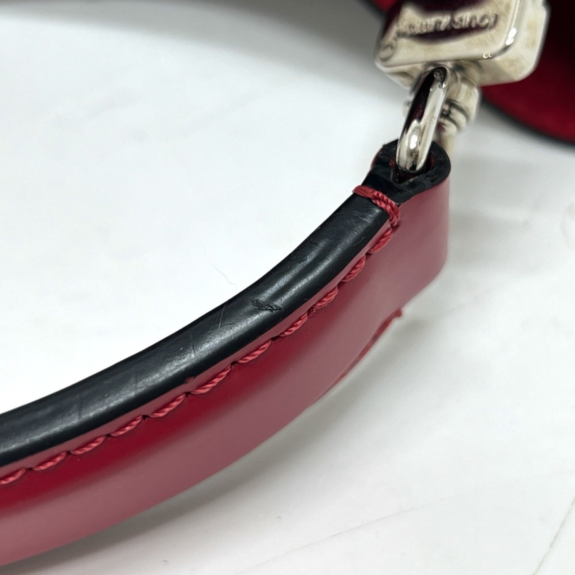 Louis Vuitton Black Red Color Tricolor White Epi Leather Shoulder Bag (Pre-Owned)
