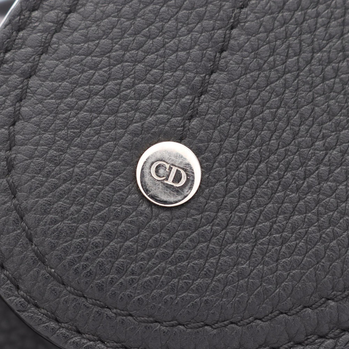 Christian Dior Black Leather Fanny Pack Handbag Saddle Bag (Pre-Owned)