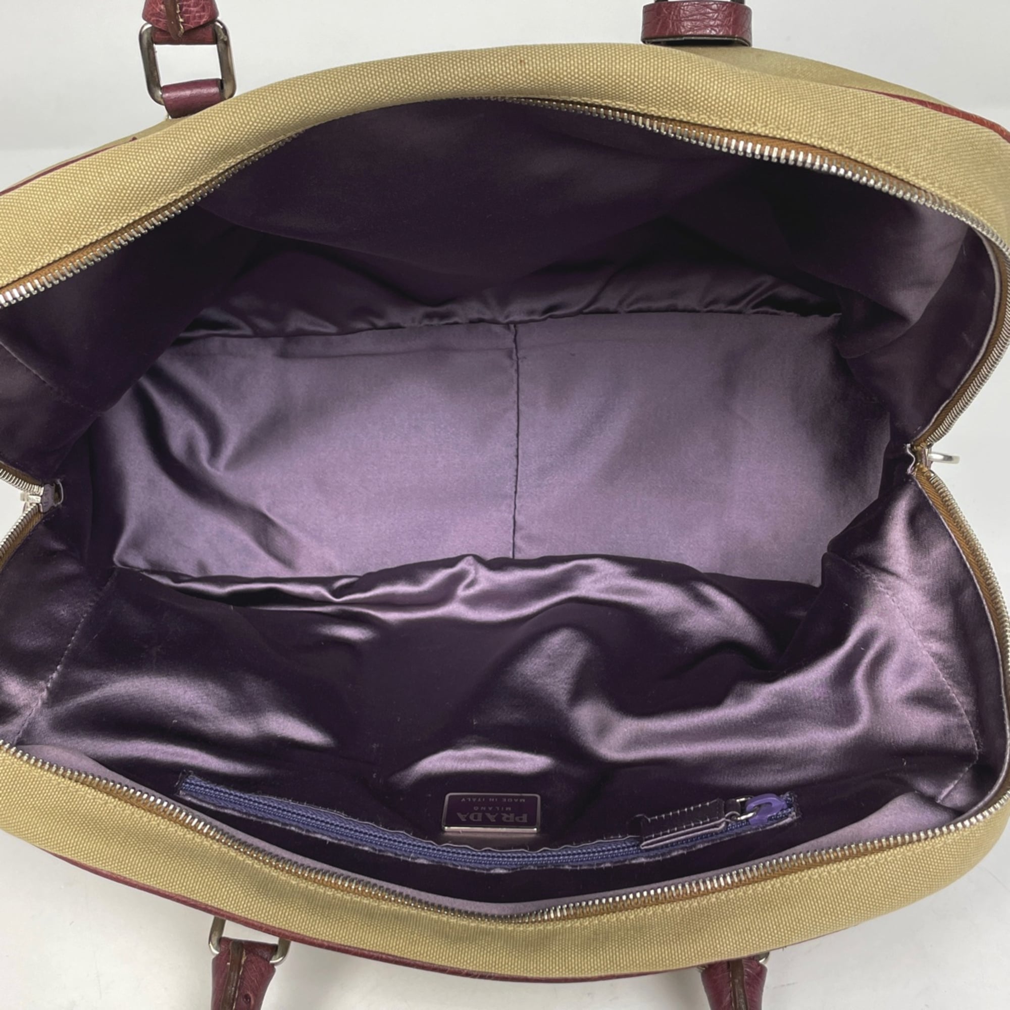 Prada Brown Canvas Handbag (Pre-Owned)