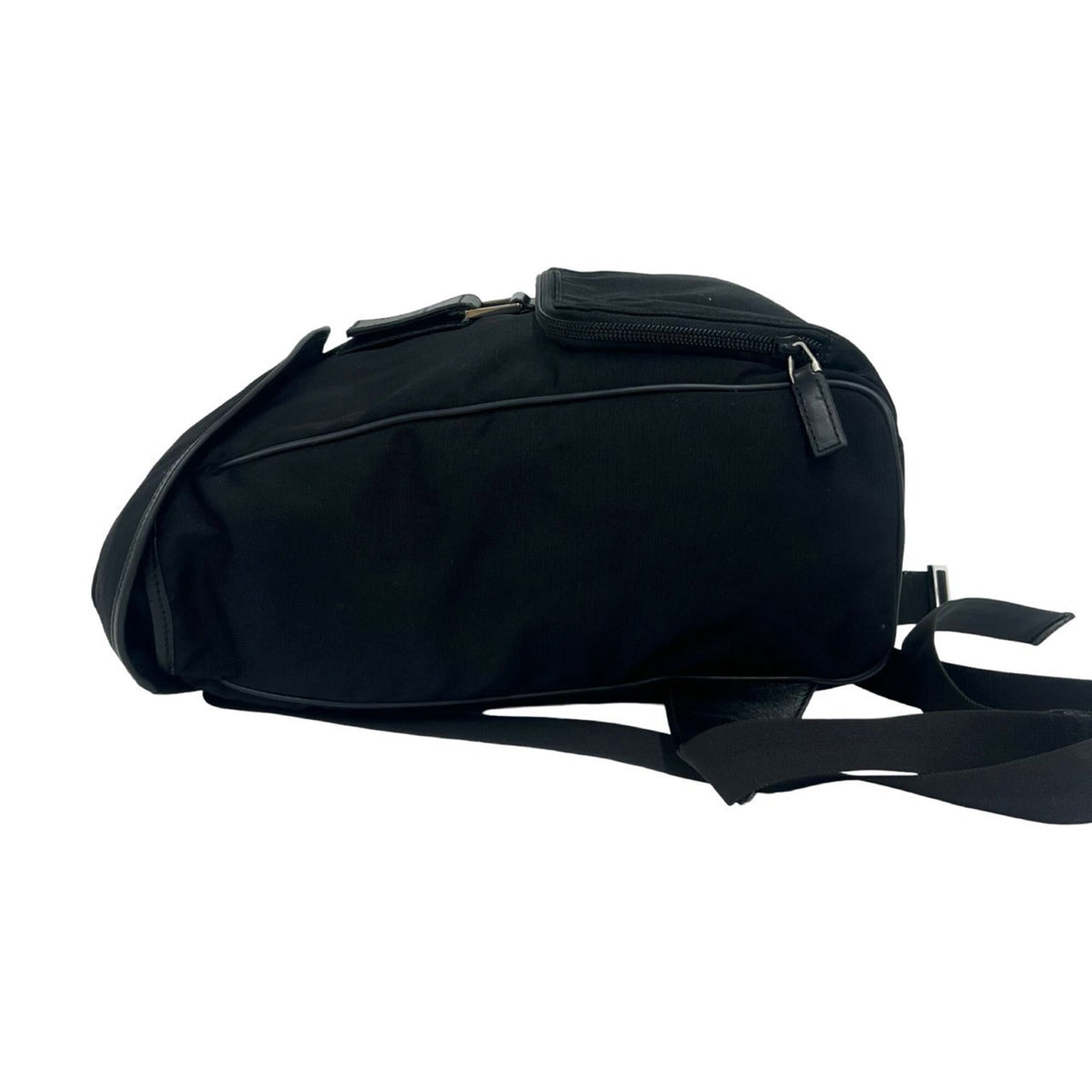 Gucci Black Nylon Leather Backpack (Pre-Owned)