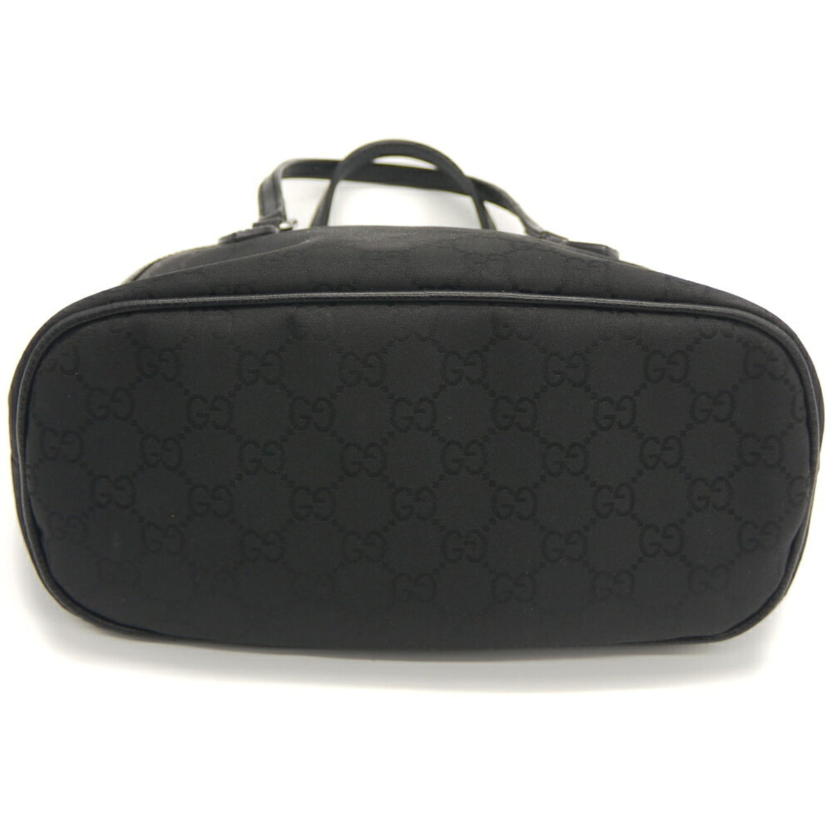 Gucci Black Nylon Leather Handbag Shoulder Bag (Pre-Owned)