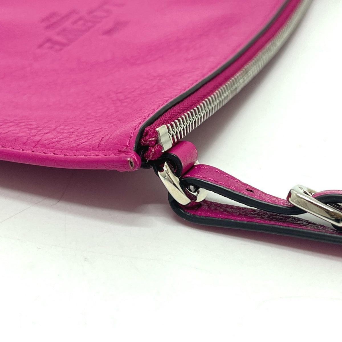 Loewe Pink Purple Leather Handbag Pouch (Pre-Owned)