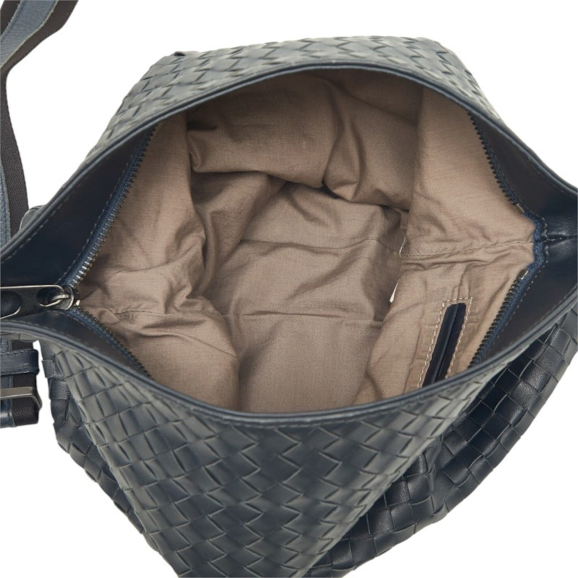 Bottega Veneta Navy Leather Shoulder Bag (Pre-Owned)