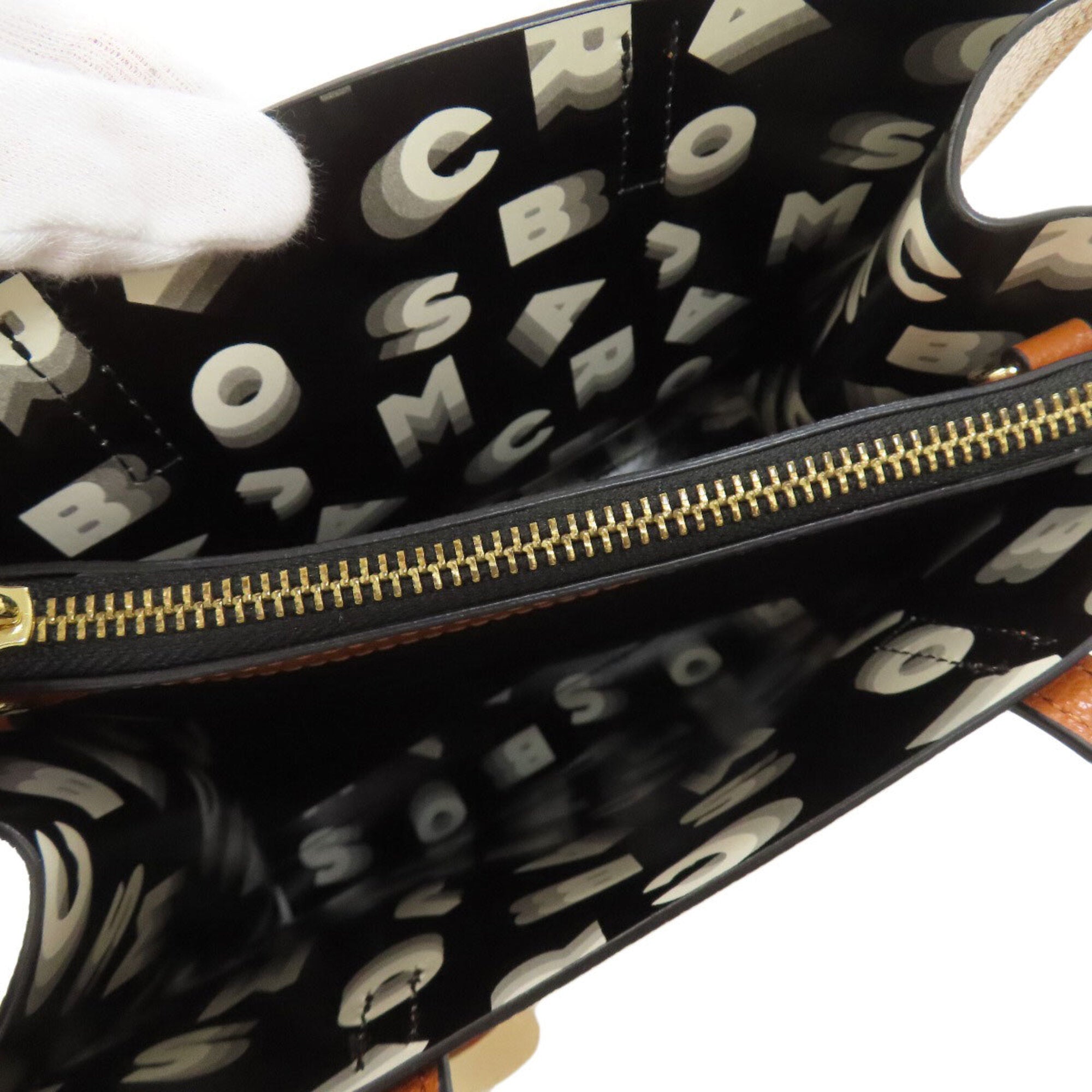 Marc Jacobs Black White Leather Handbag (Pre-Owned)