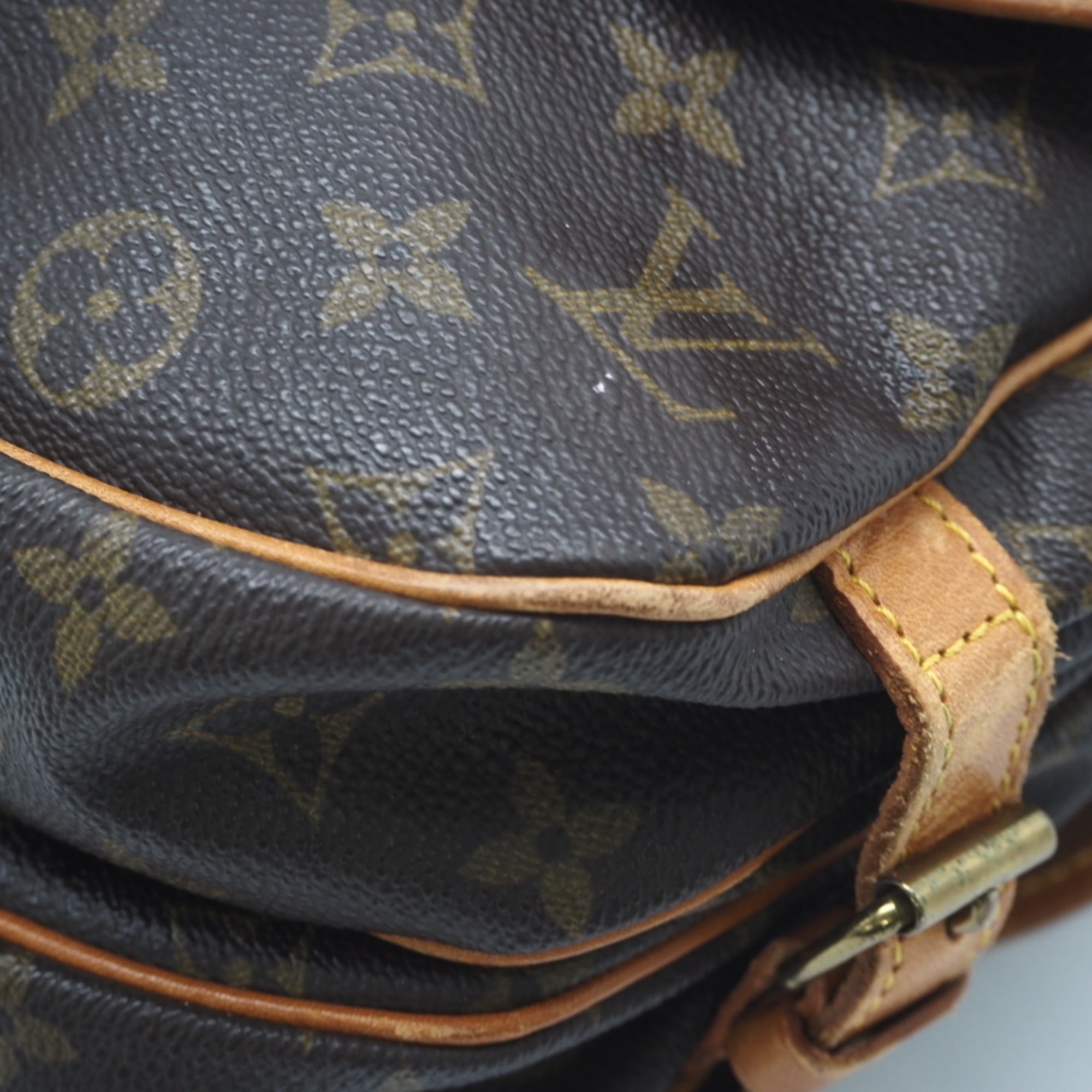 Louis Vuitton Monogram Brown Coated Canvas Leather Shoulder Bag (Pre-Owned)