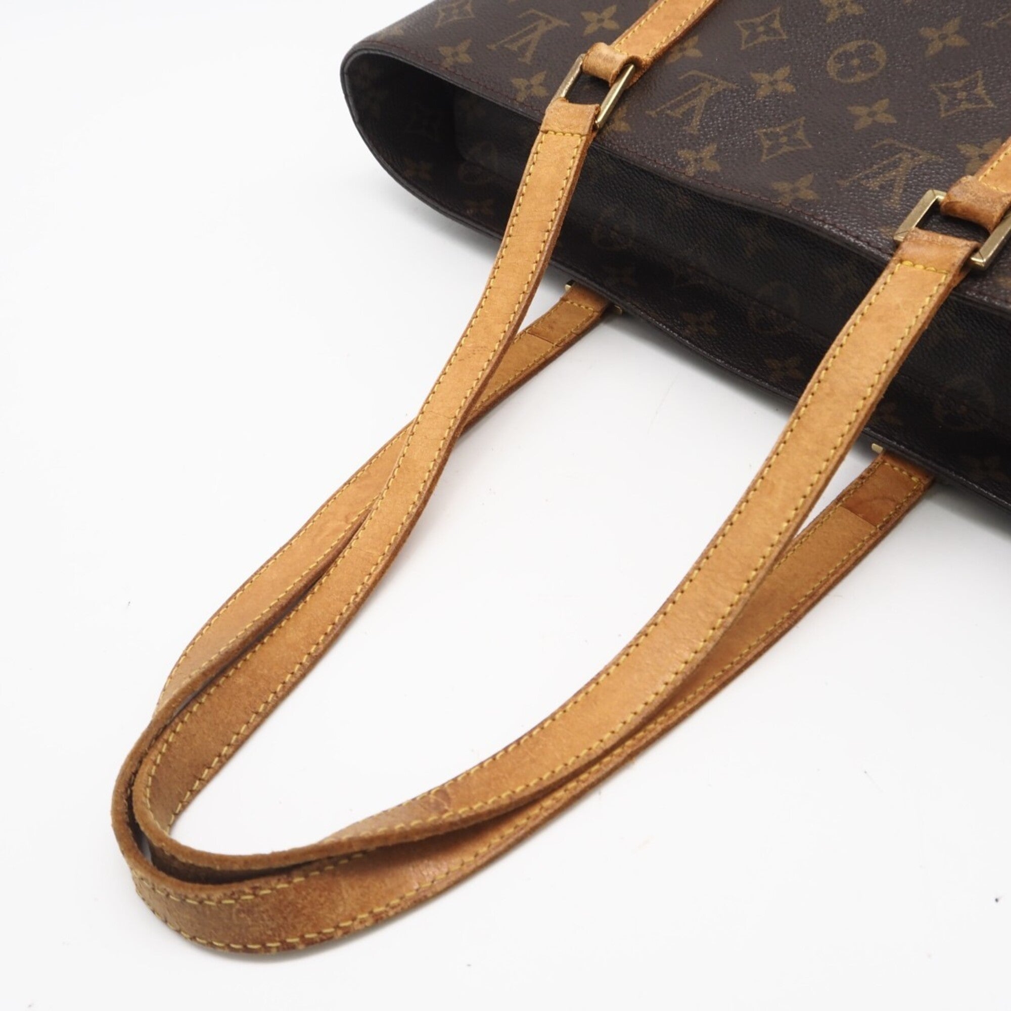 Louis Vuitton Monogram Brown Coated Canvas Leather Handbag (Pre-Owned)