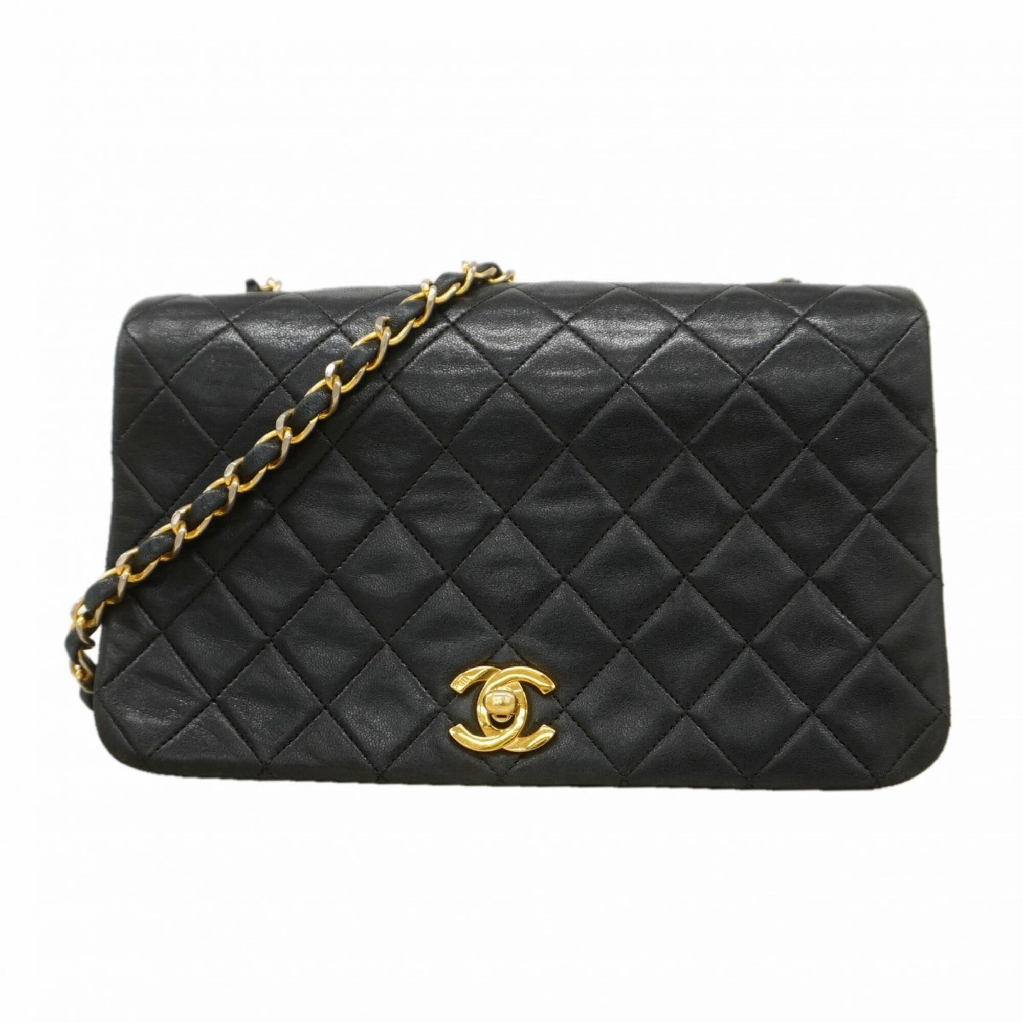 Chanel Black Leather Shoulder Bag (Pre-Owned)