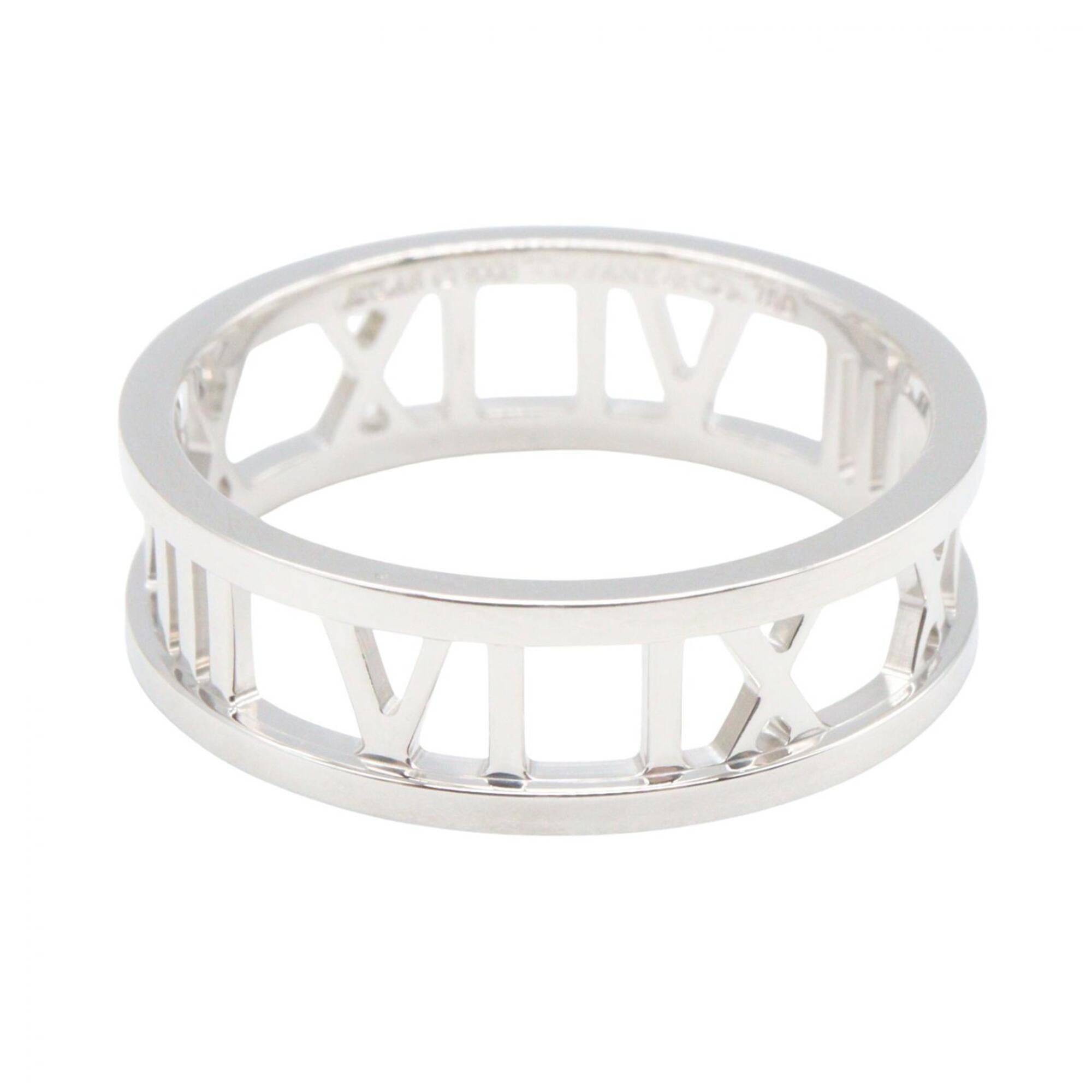 Tiffany Silver White Gold (18K) Band Ring (Pre-Owned)