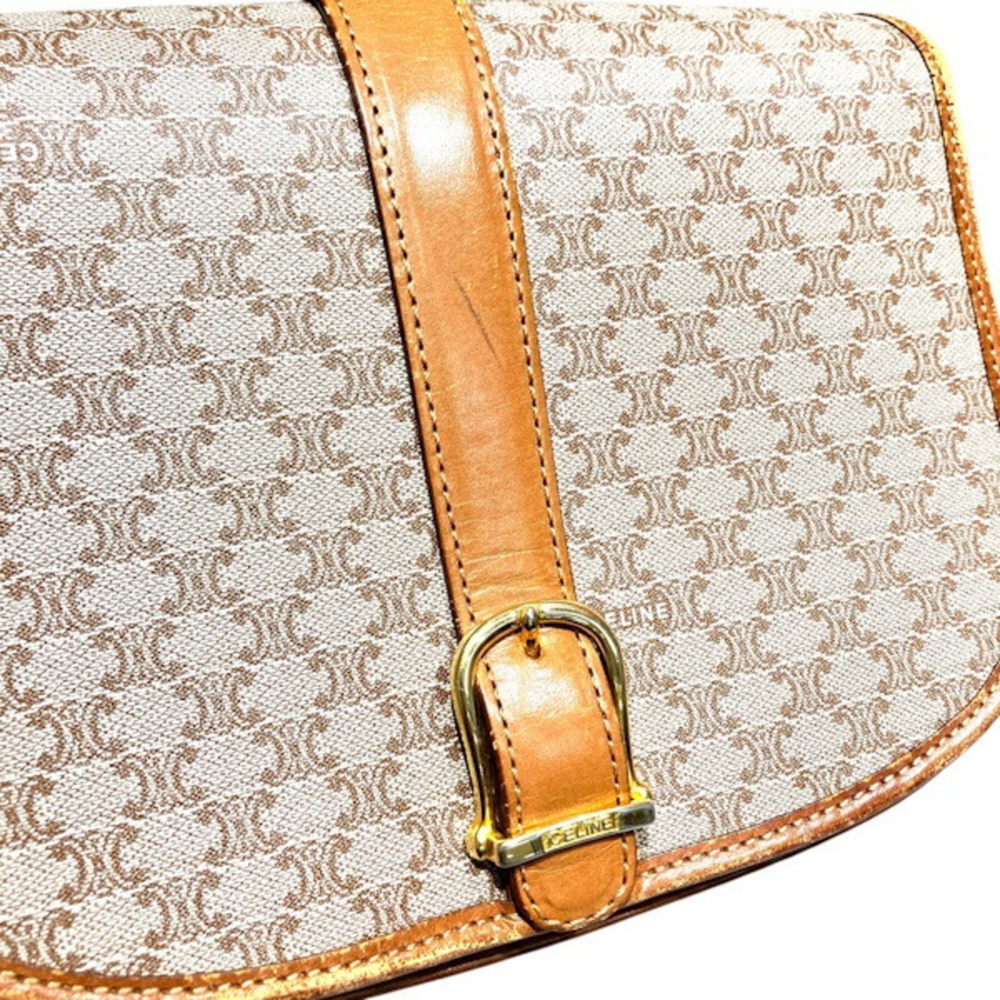 Celine Brown Pvc Leather Shoulder Bag (Pre-Owned)