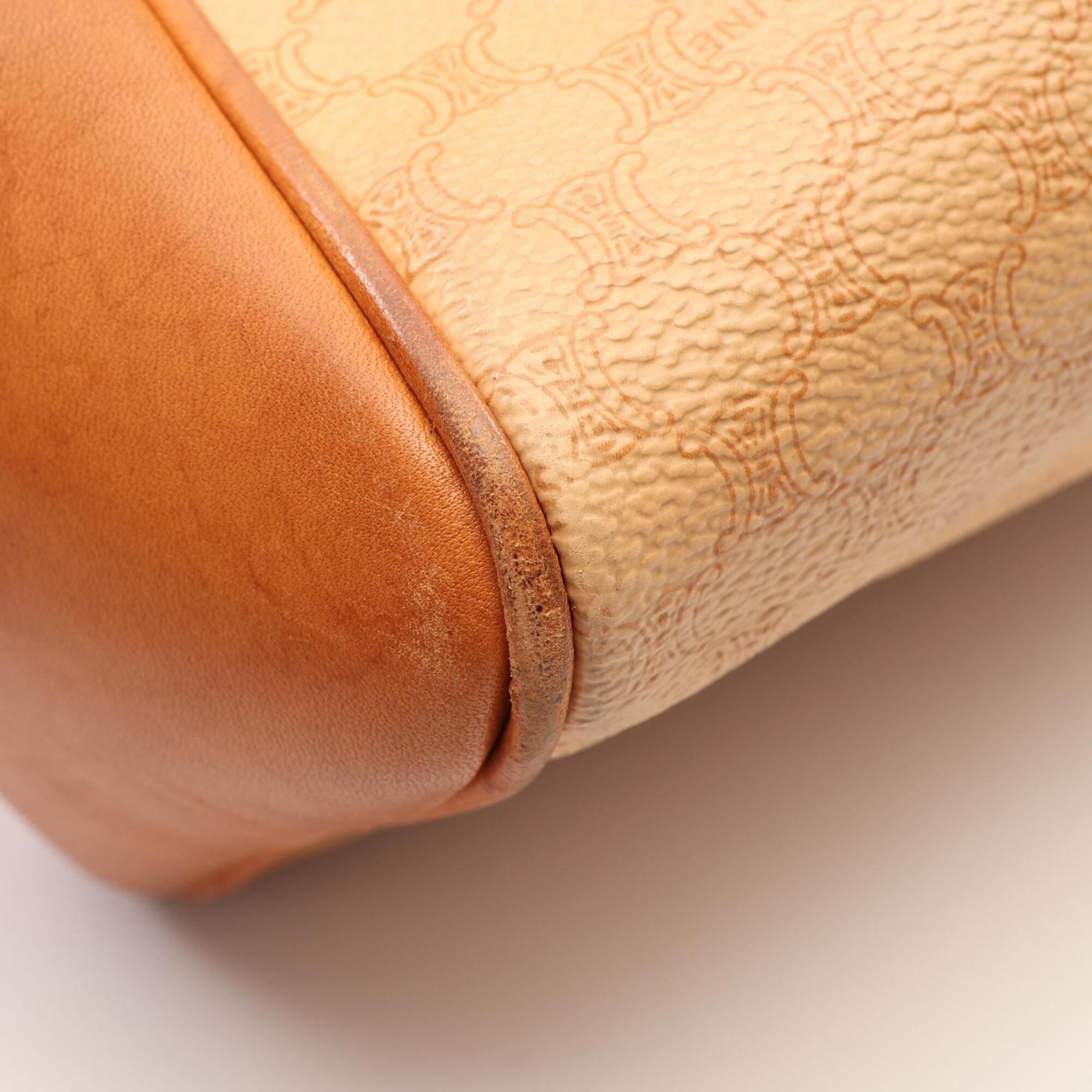 Celine Beige Coated Canvas Leather Handbag (Pre-Owned)