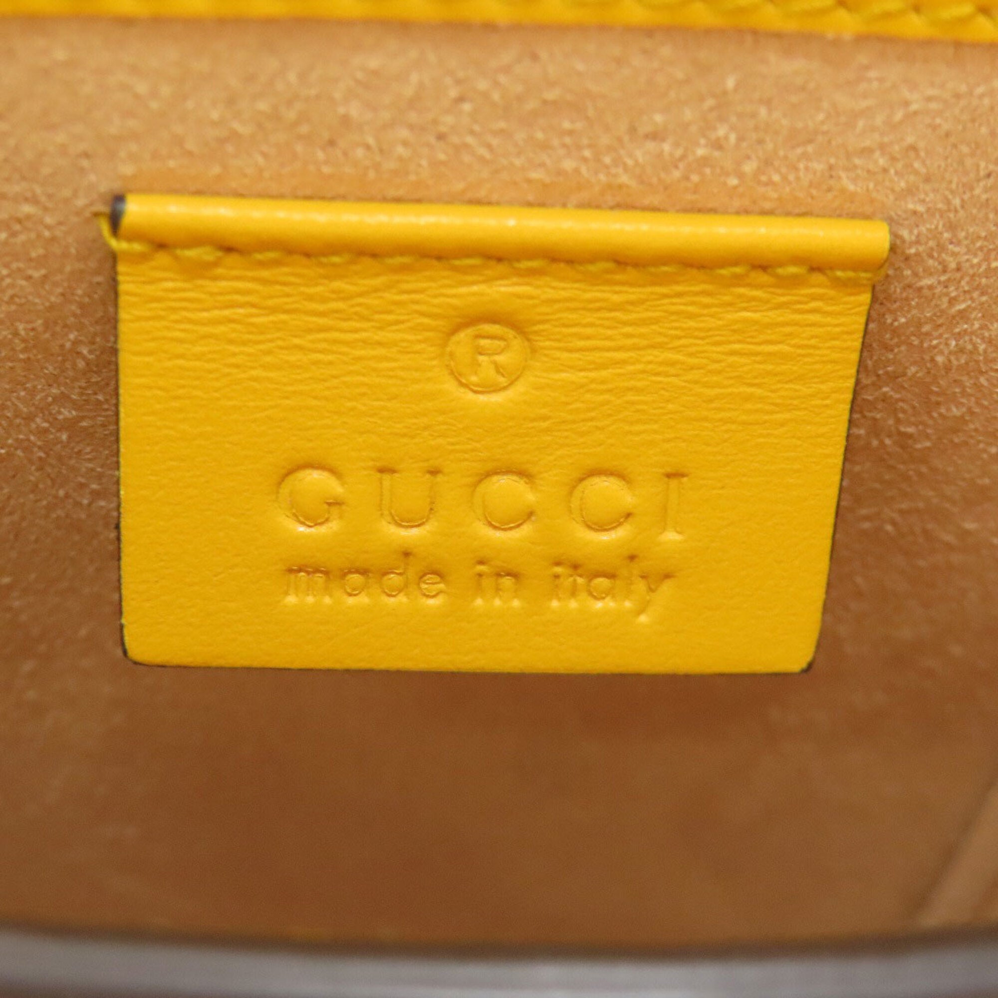 Gucci Horsebit Yellow Leather Shoulder Bag (Pre-Owned)