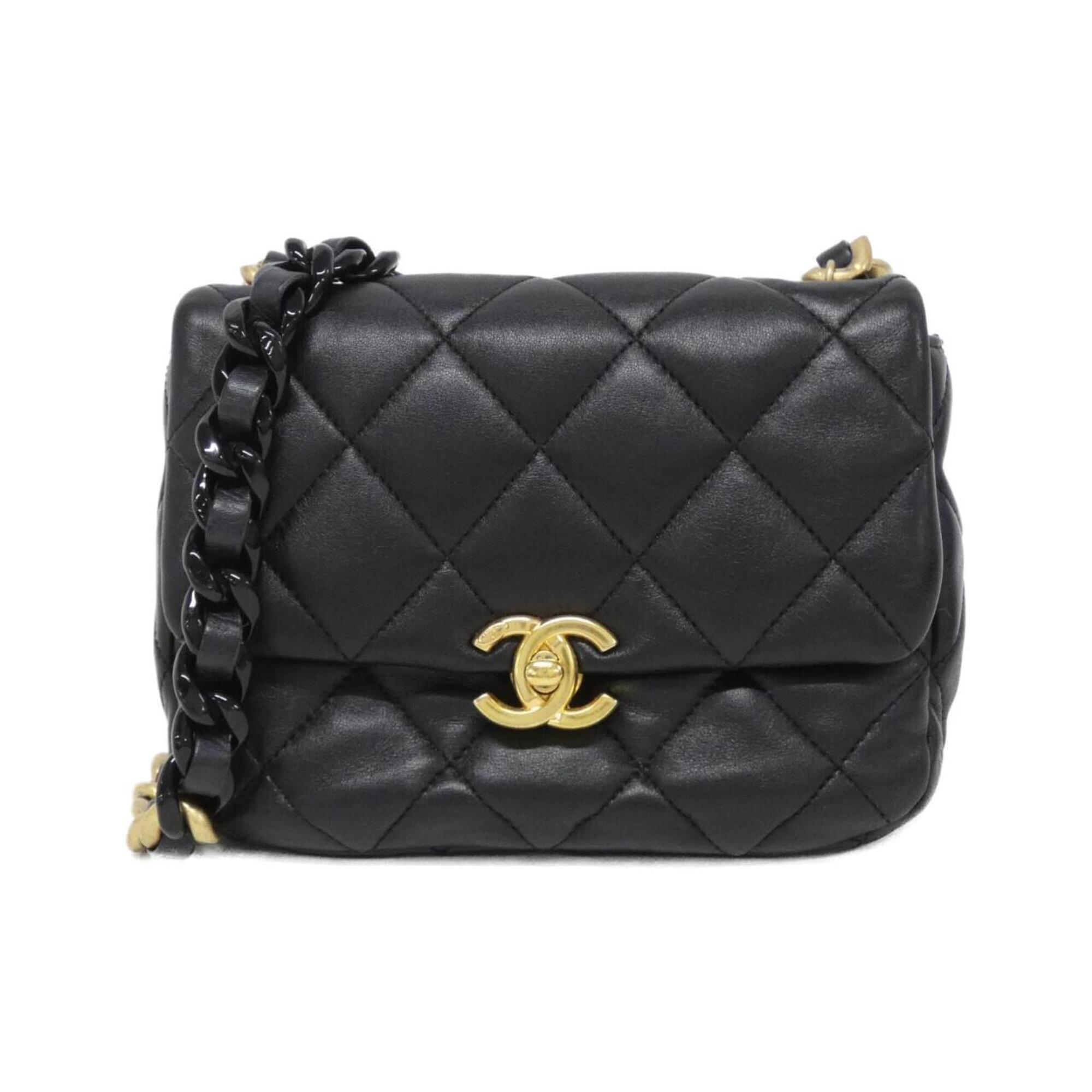 Chanel Black Leather Shoulder Bag (Pre-Owned)
