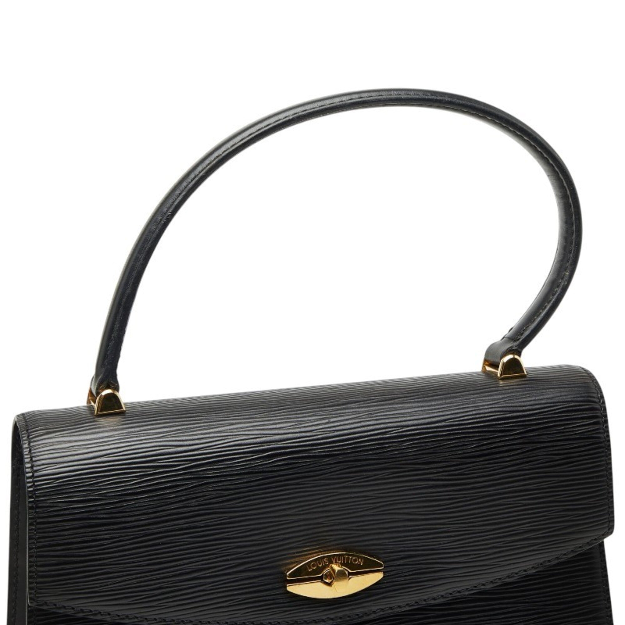 Louis Vuitton Black Pvc Leather Handbag (Pre-Owned)