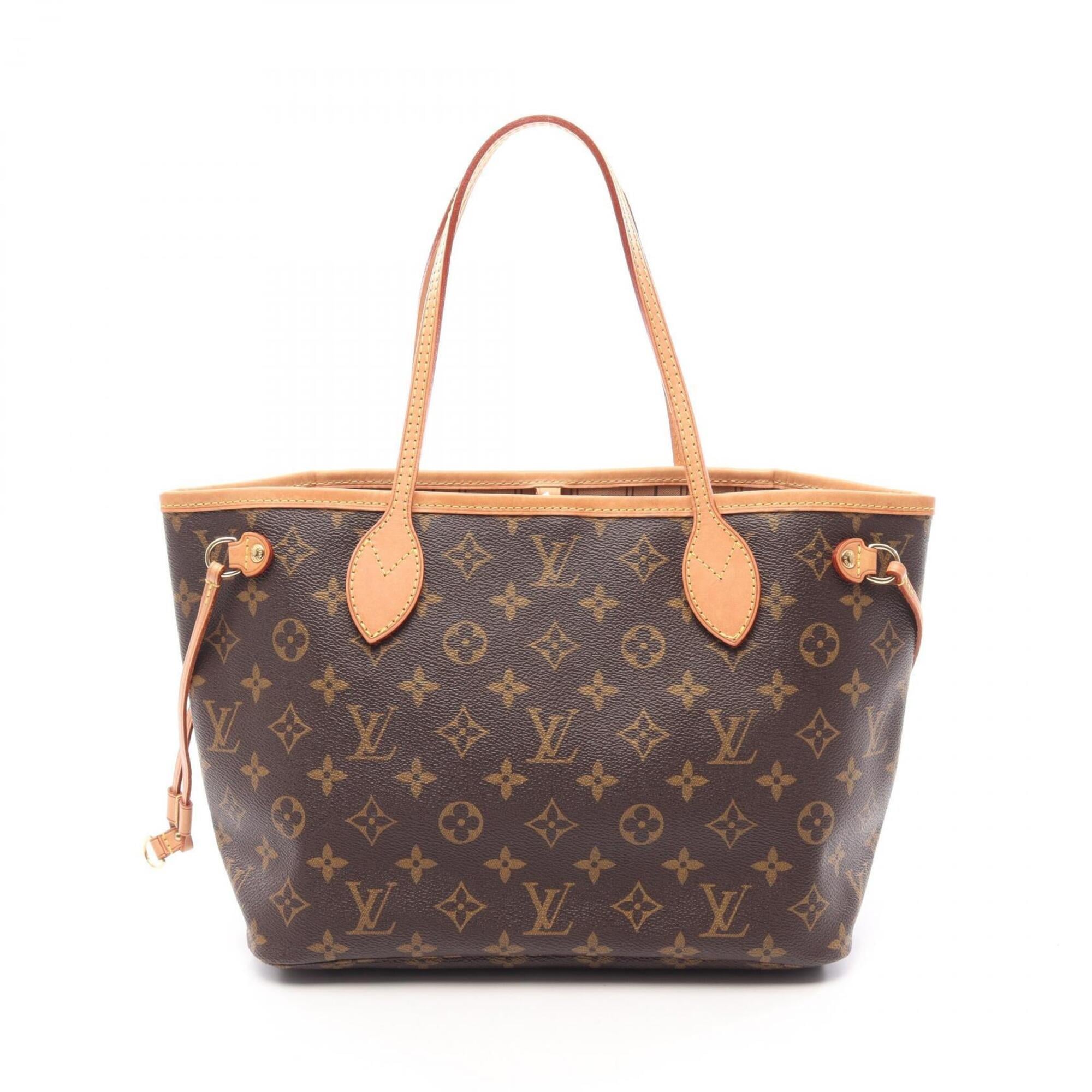 Louis Vuitton Brown Coated Canvas Leather Handbag Tote Bag (Pre-Owned)