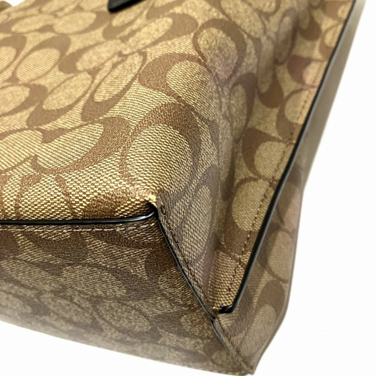 Coach Brown Signature Line Tote Bag (Pre-Owned)