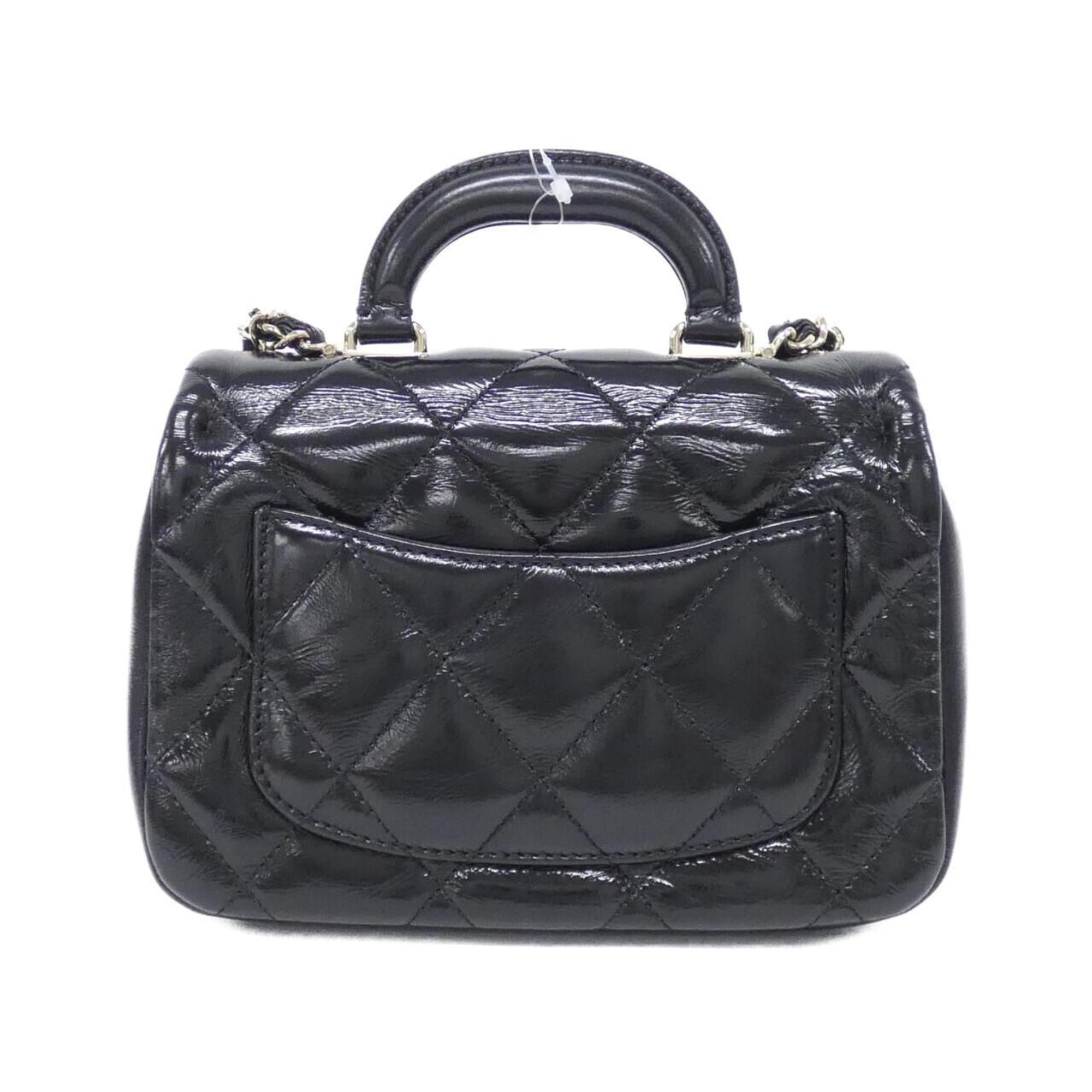 Chanel Black Leather Handbag (Pre-Owned)