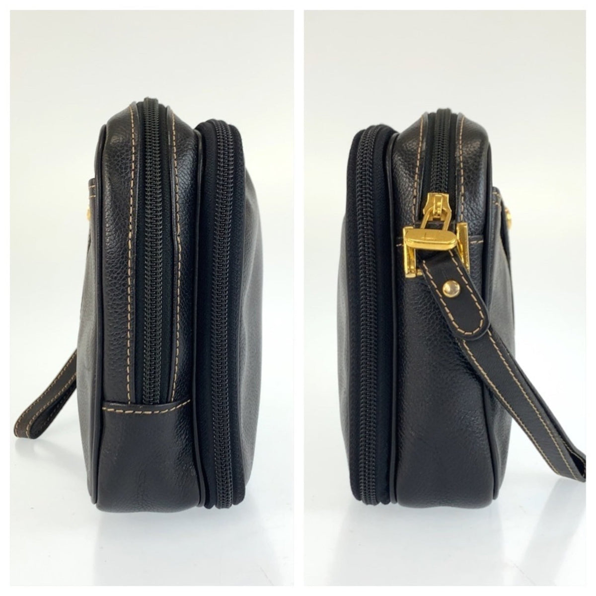 Dunhill Black Leather Clutch Bag (Pre-Owned)
