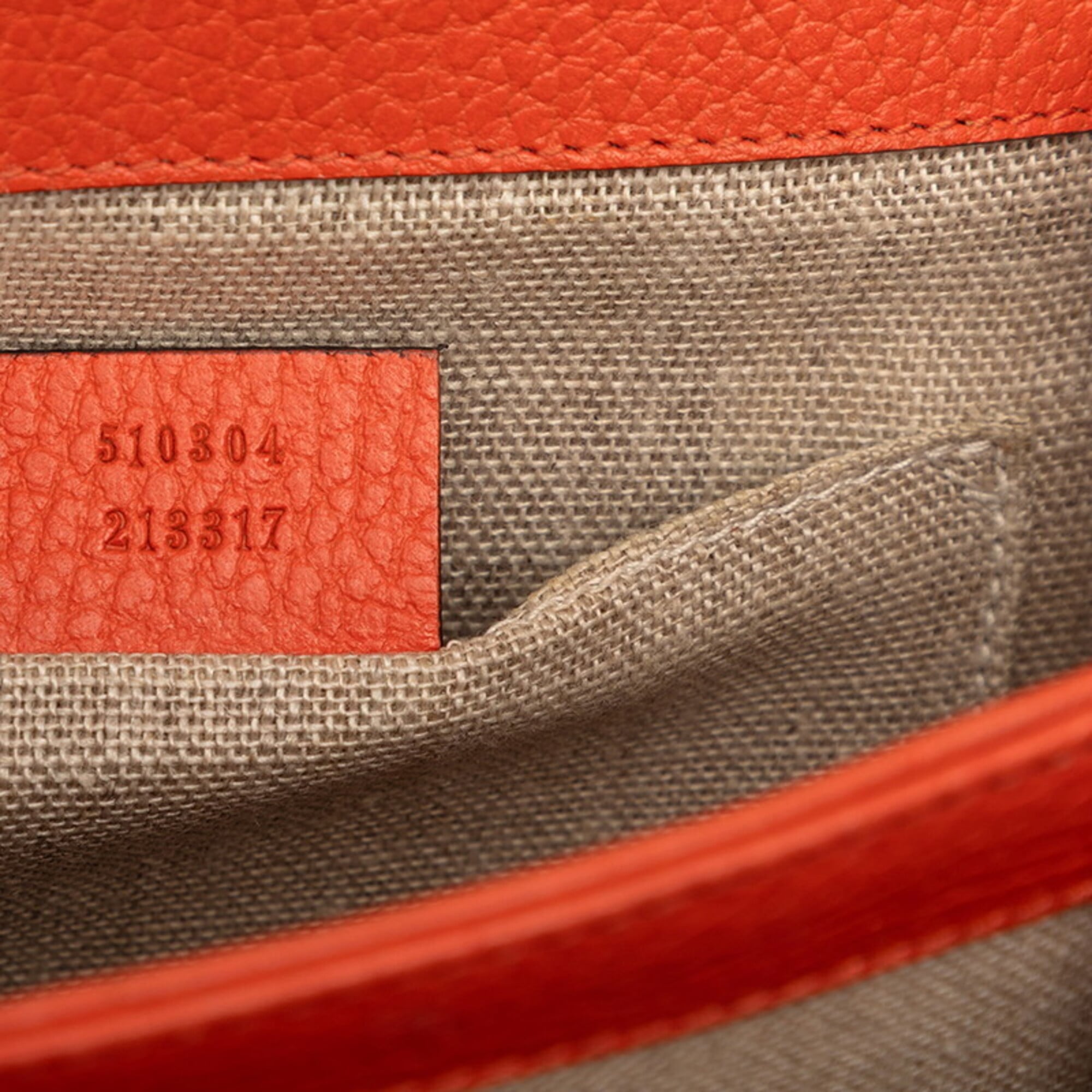 Gucci Orange Leather Shoulder Bag (Pre-Owned)