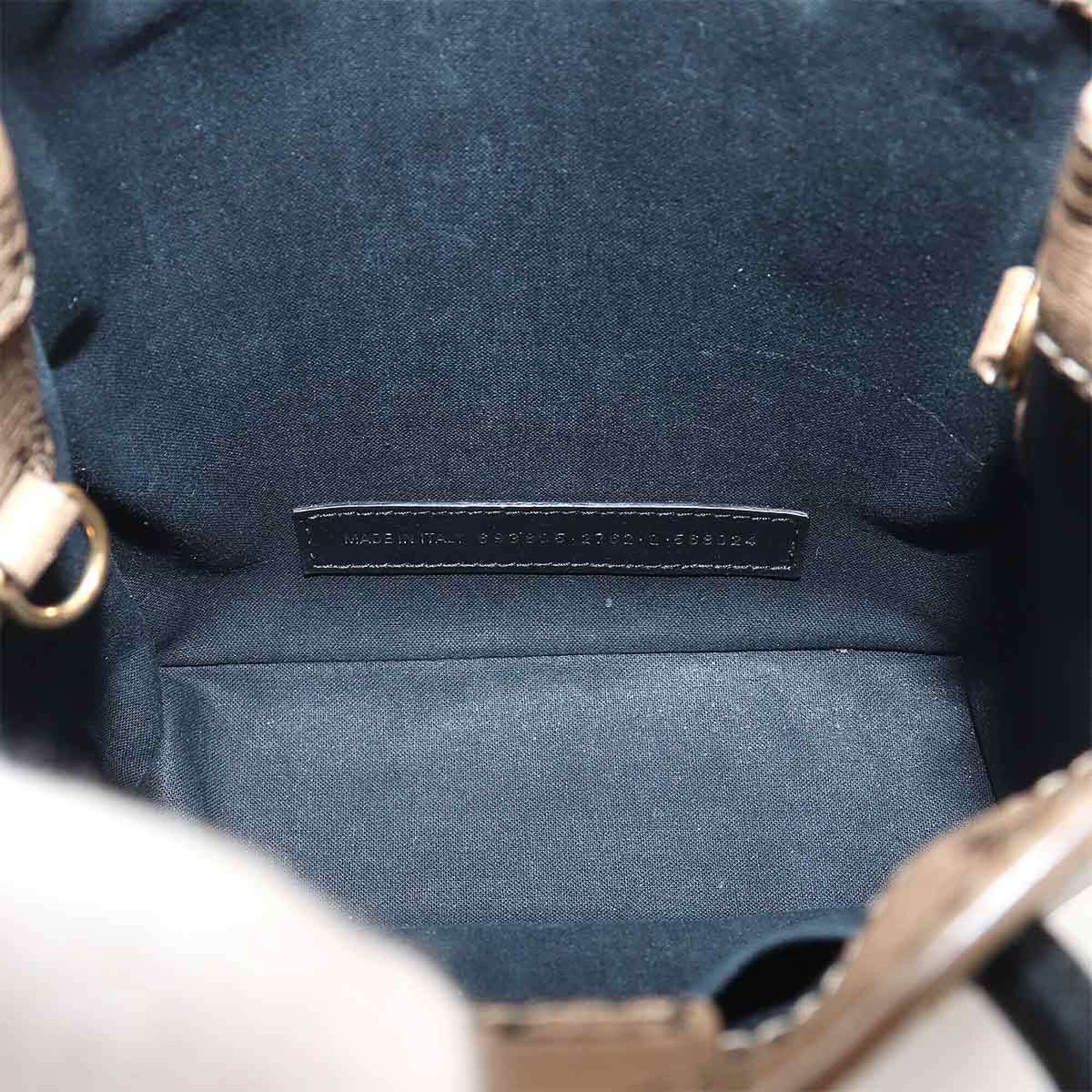 Balenciaga Black Brown White Pvc Leather Shopping Bag (Pre-Owned)