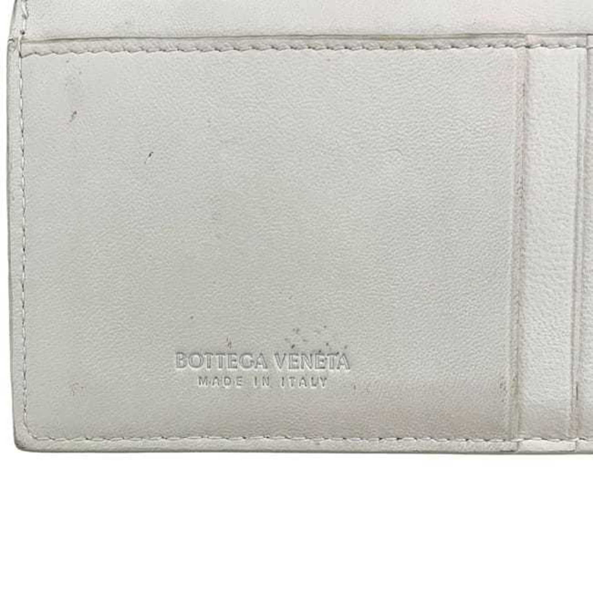 Bottega Veneta White Leather Coin Purse/Coin Case (Pre-Owned)