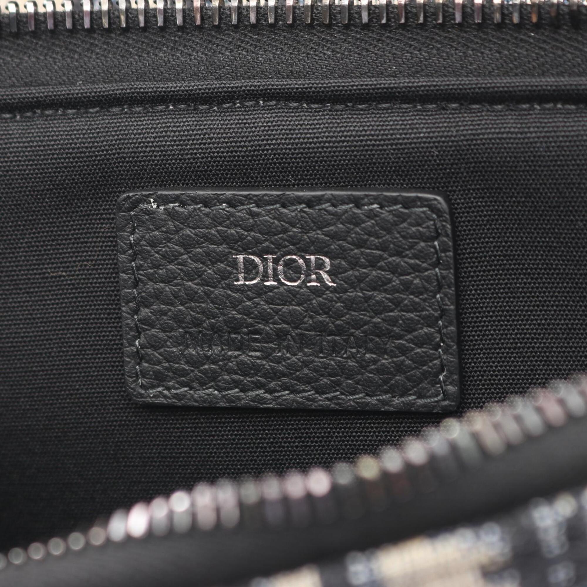 Christian Dior Beige Navy Canvas Clutch Bag Handbag Pouch (Pre-Owned)
