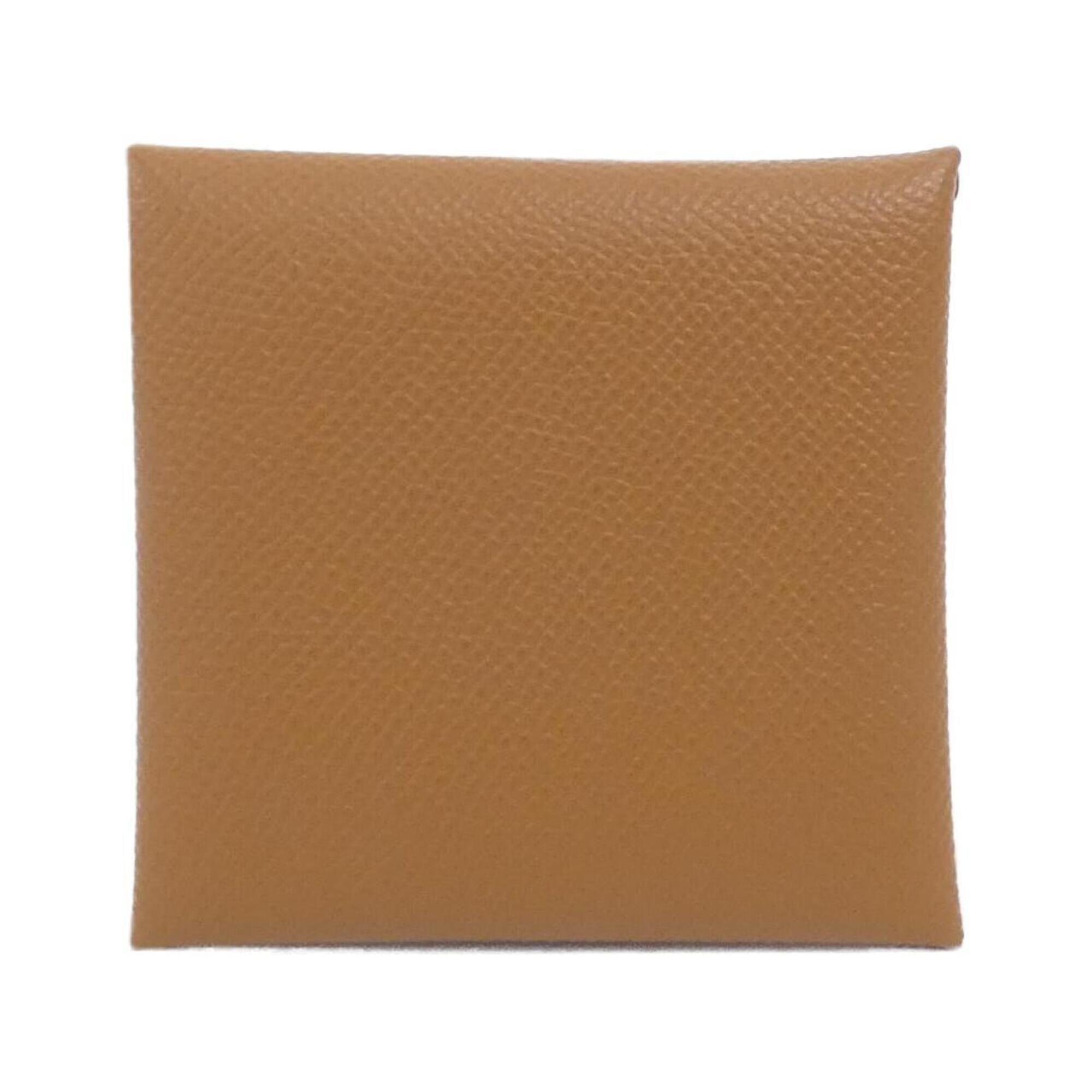 Hermes Gold Brown Epsom Leather Coin Purse/Coin Case (Pre-Owned)