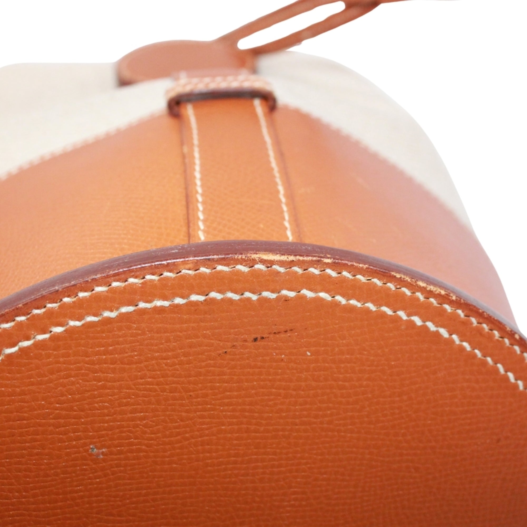 Hermes Brown Ivory Toile H Courchevel Leather Shoulder Bag (Pre-Owned)