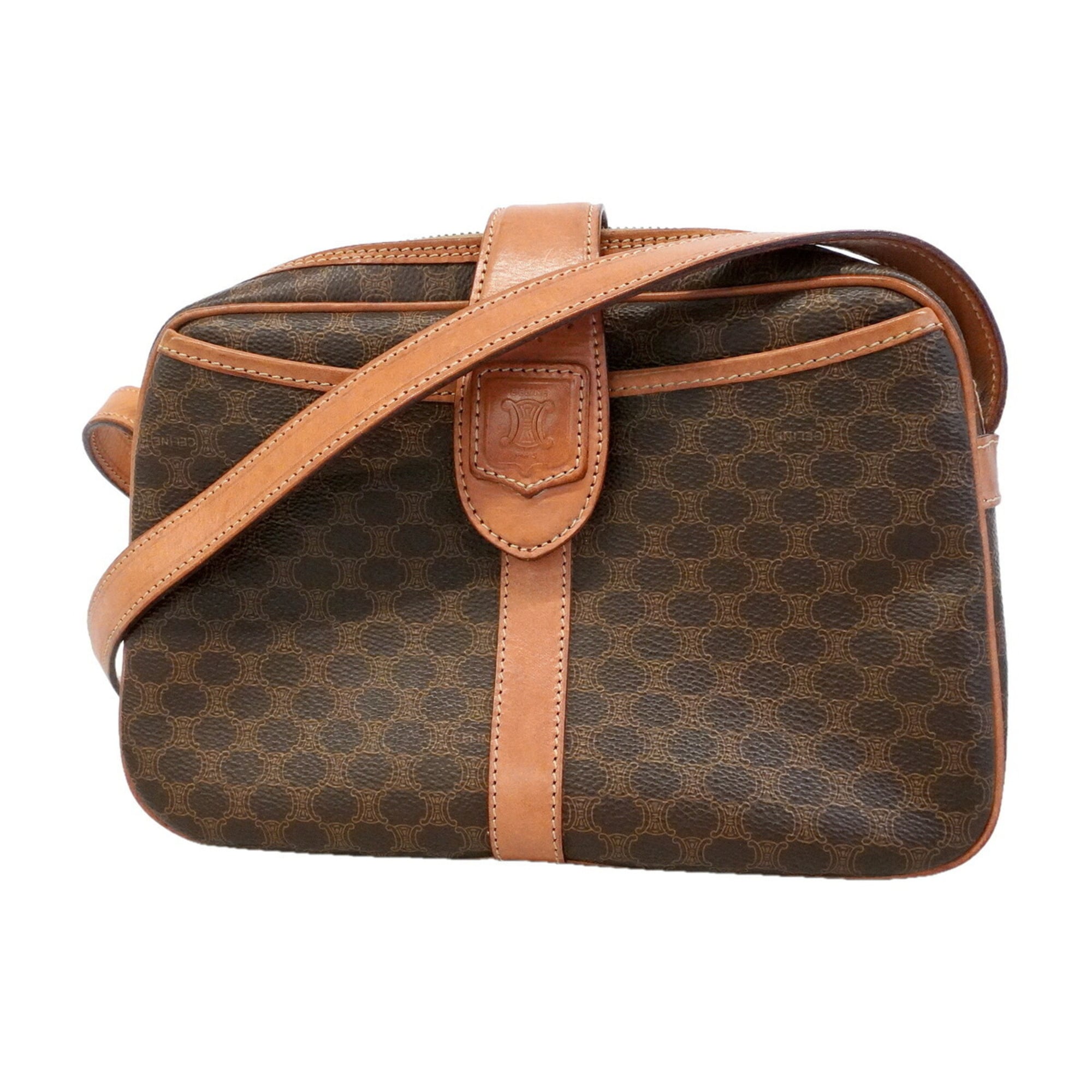 Celine Brown Pvc Shoulder Bag (Pre-Owned)