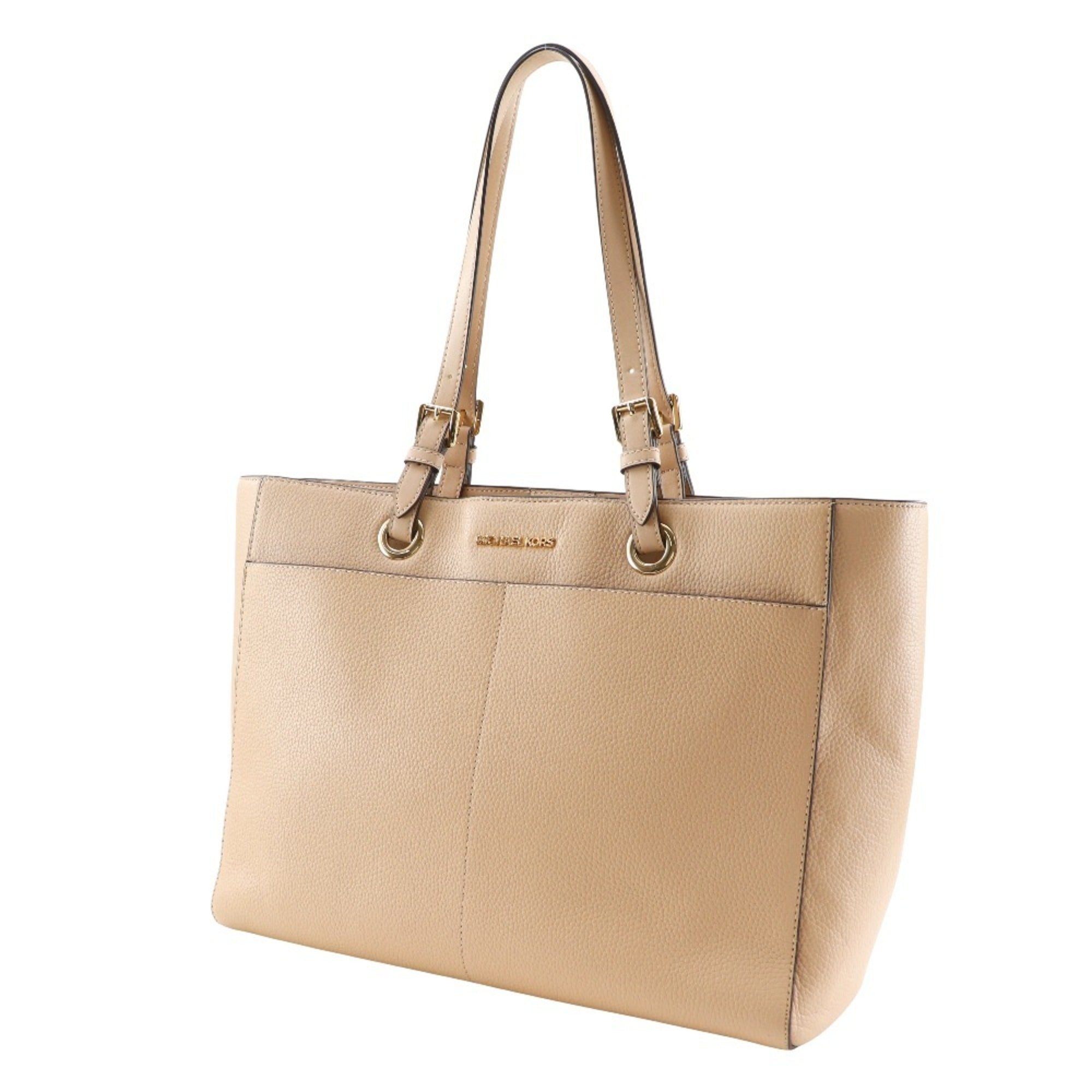 Michael Kors Beige Leather Tote Bag (Pre-Owned)