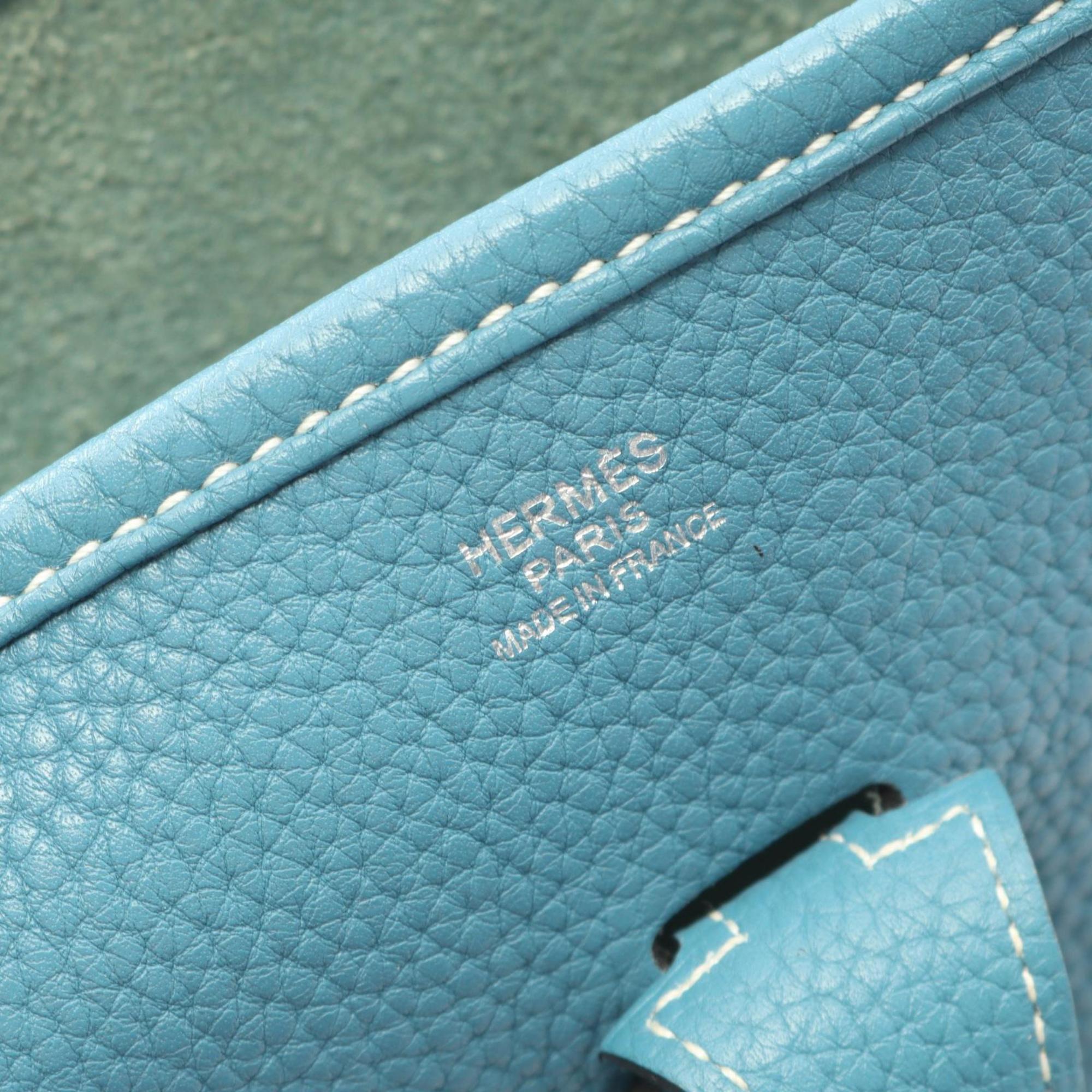 Hermes Blue Taurillon Clemence Leather Shoulder Bag (Pre-Owned)