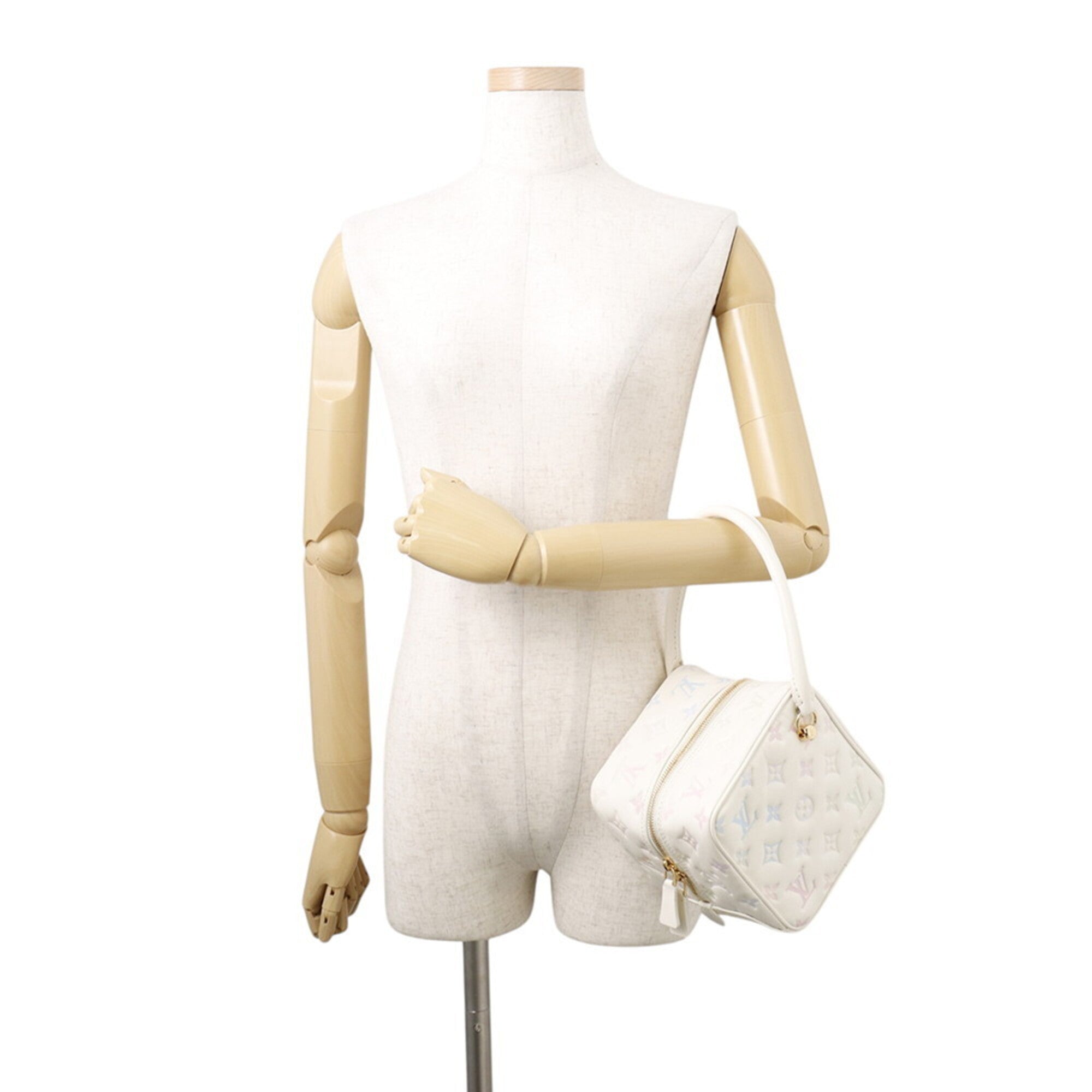 Louis Vuitton Multi-Color White Monogram Handbag Shoulder Bag (Pre-Owned)