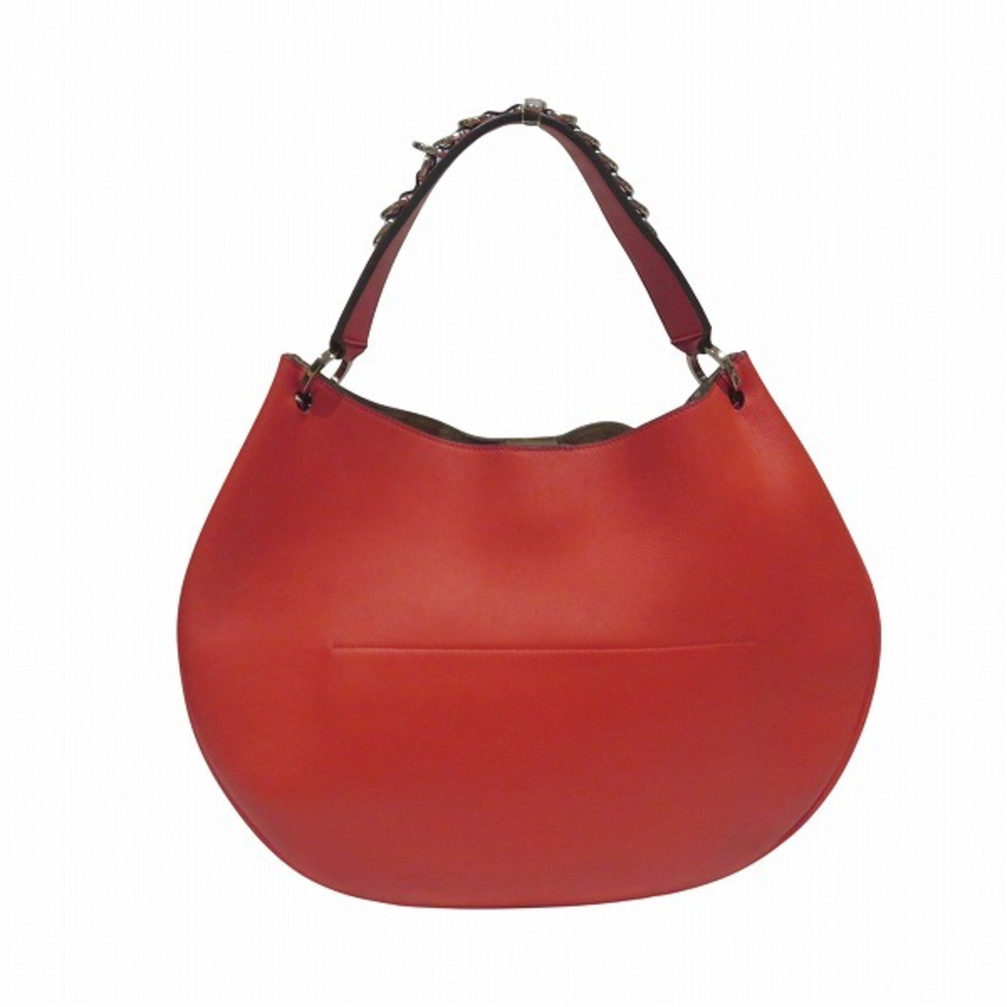 Loewe Red Color Leather Handbag Shoulder Bag (Pre-Owned)
