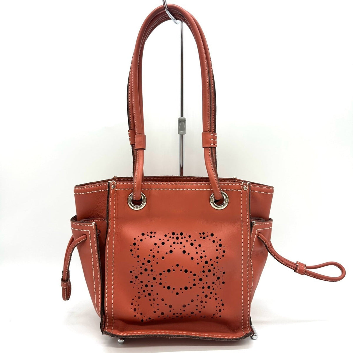 Loewe Orange Leather Shoulder Bag Tote Bag (Pre-Owned)