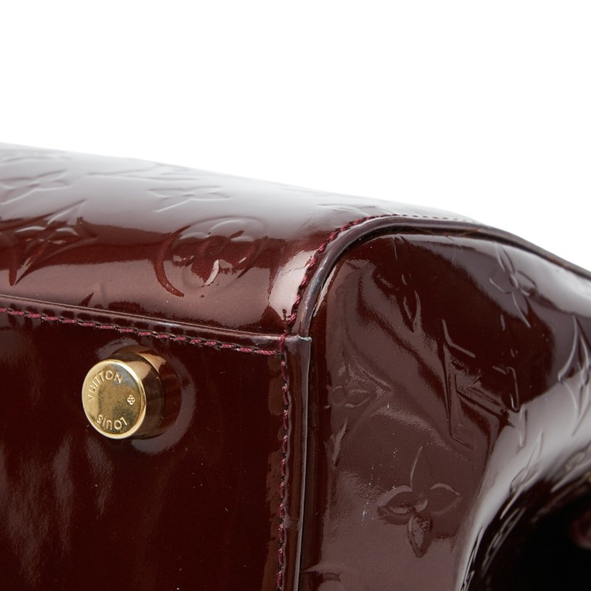 Louis Vuitton Red Color Rouge Fauviste Wine Patent Leather Handbag (Pre-Owned)