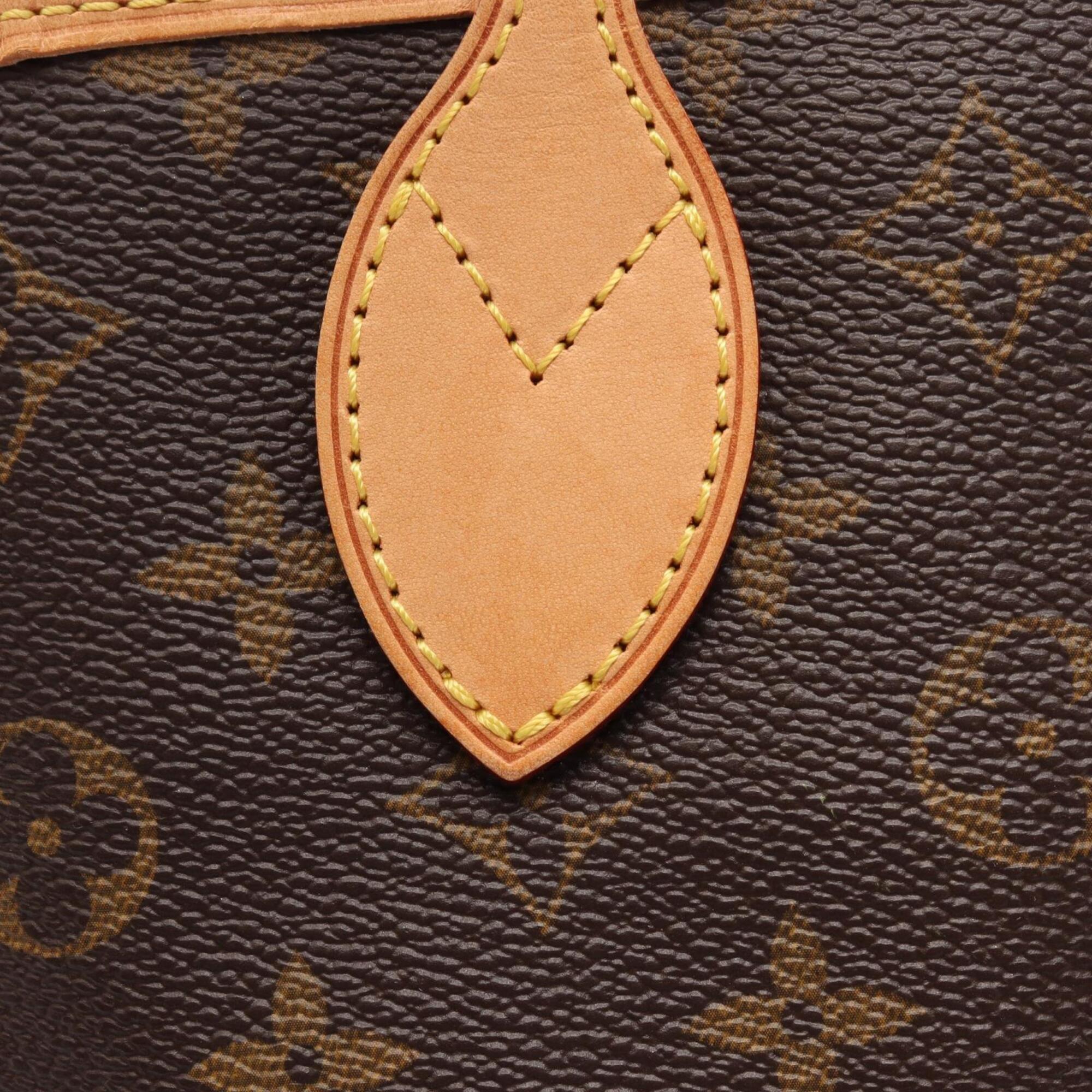 Louis Vuitton Brown Pvc Coated Canvas Leather Handbag Tote Bag (Pre-Owned)