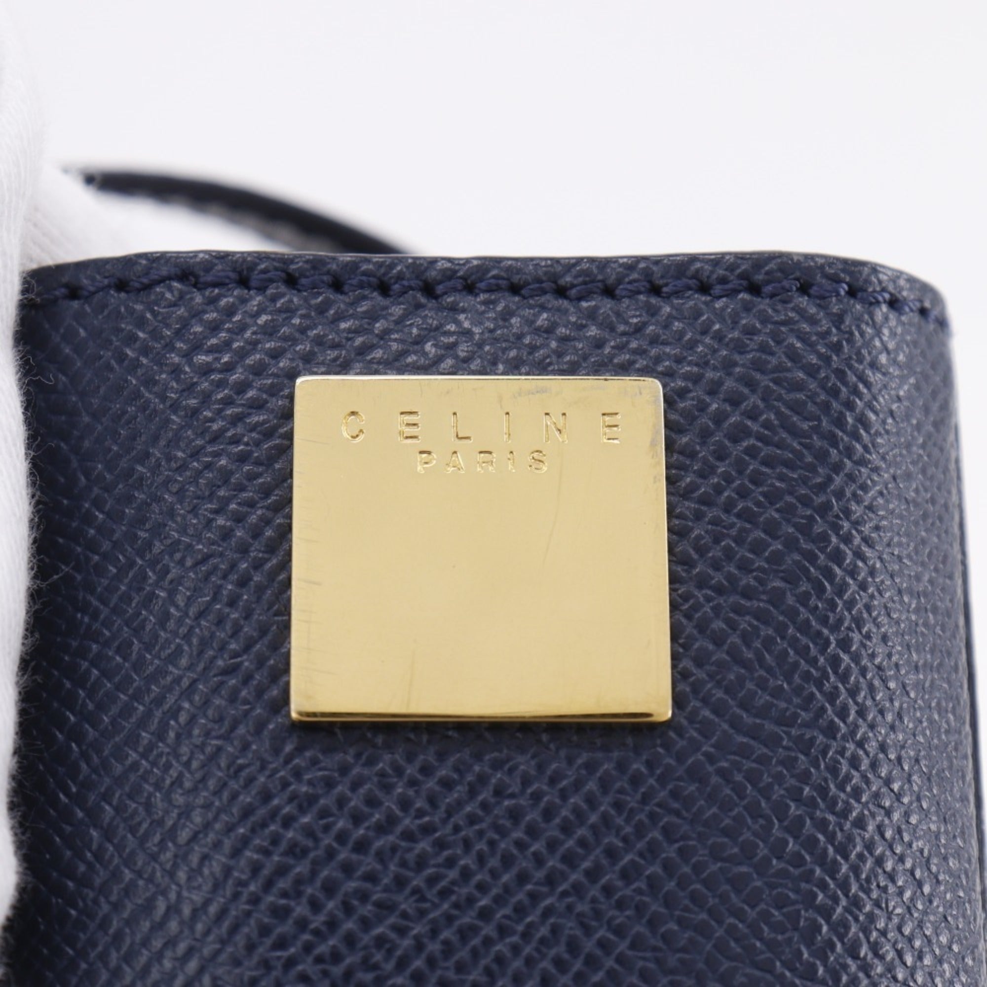 Celine Navy Leather Handbag (Pre-Owned)