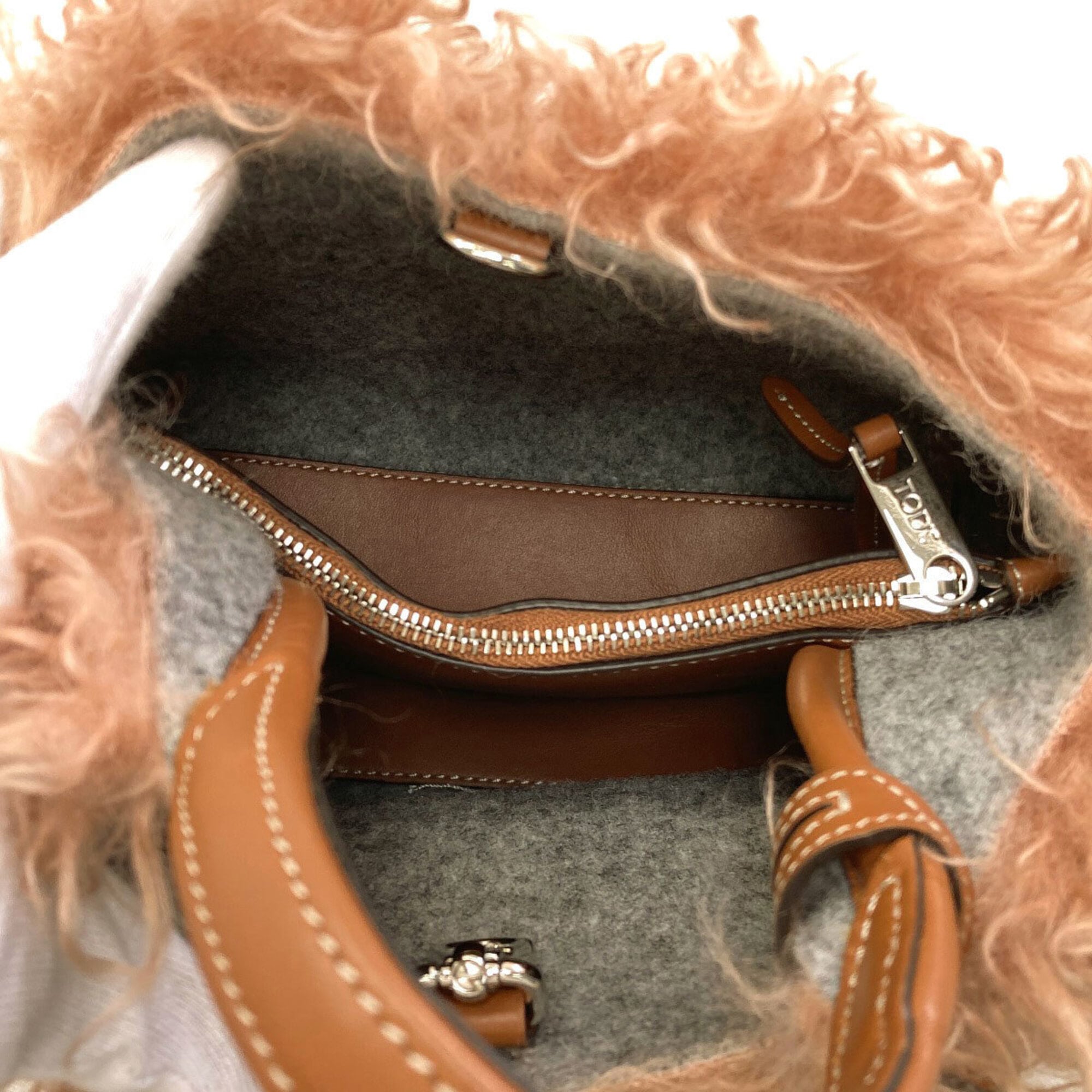 Tod's Pink Mohair Handbag (Pre-Owned)