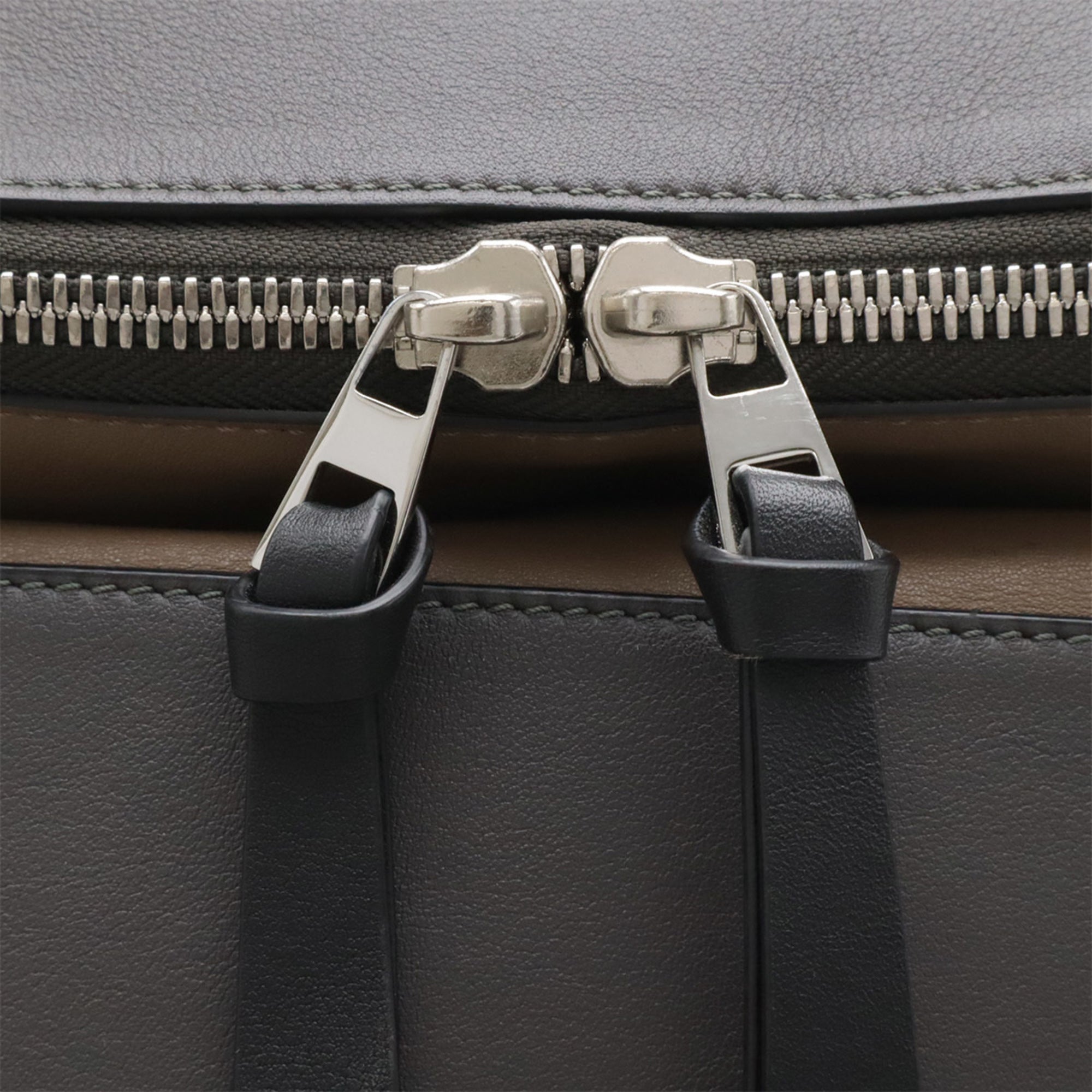 Loewe Black Brown Gray Leather Backpack (Pre-Owned)