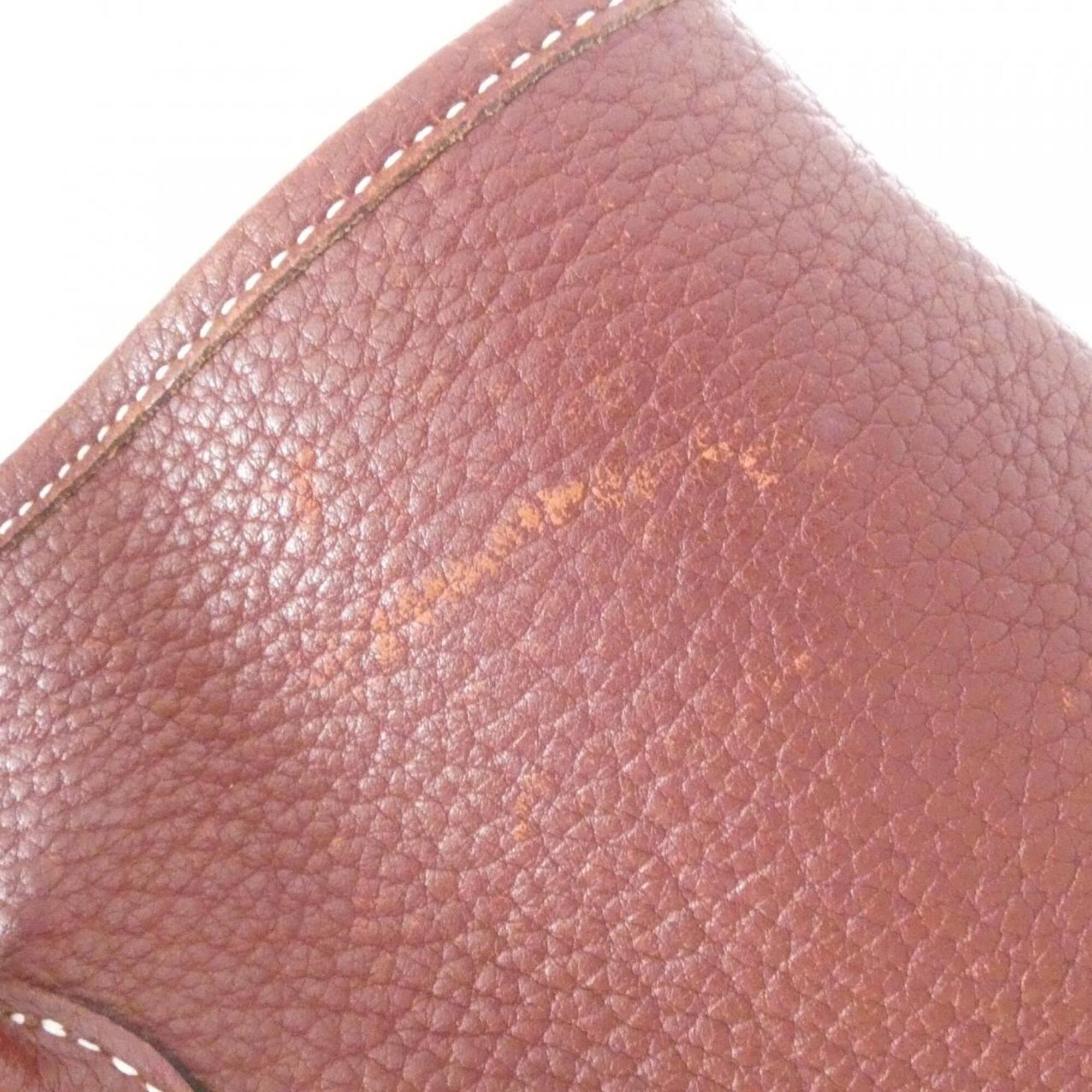 Hermes Garden Rouge H Negonda Leather Handbag (Pre-Owned)