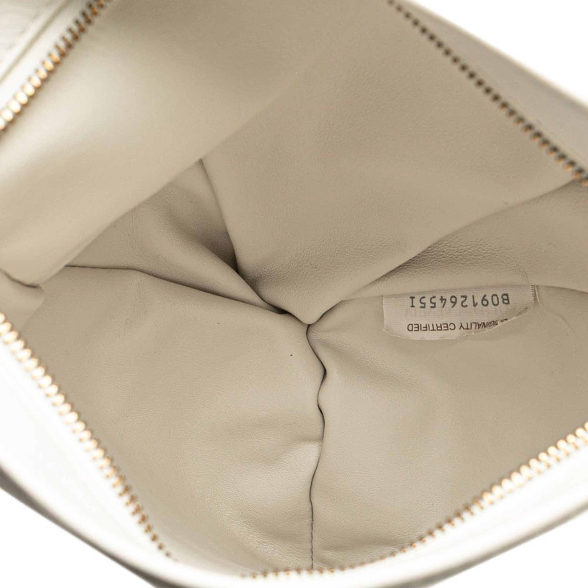 Bottega Veneta White Leather Handbag (Pre-Owned)