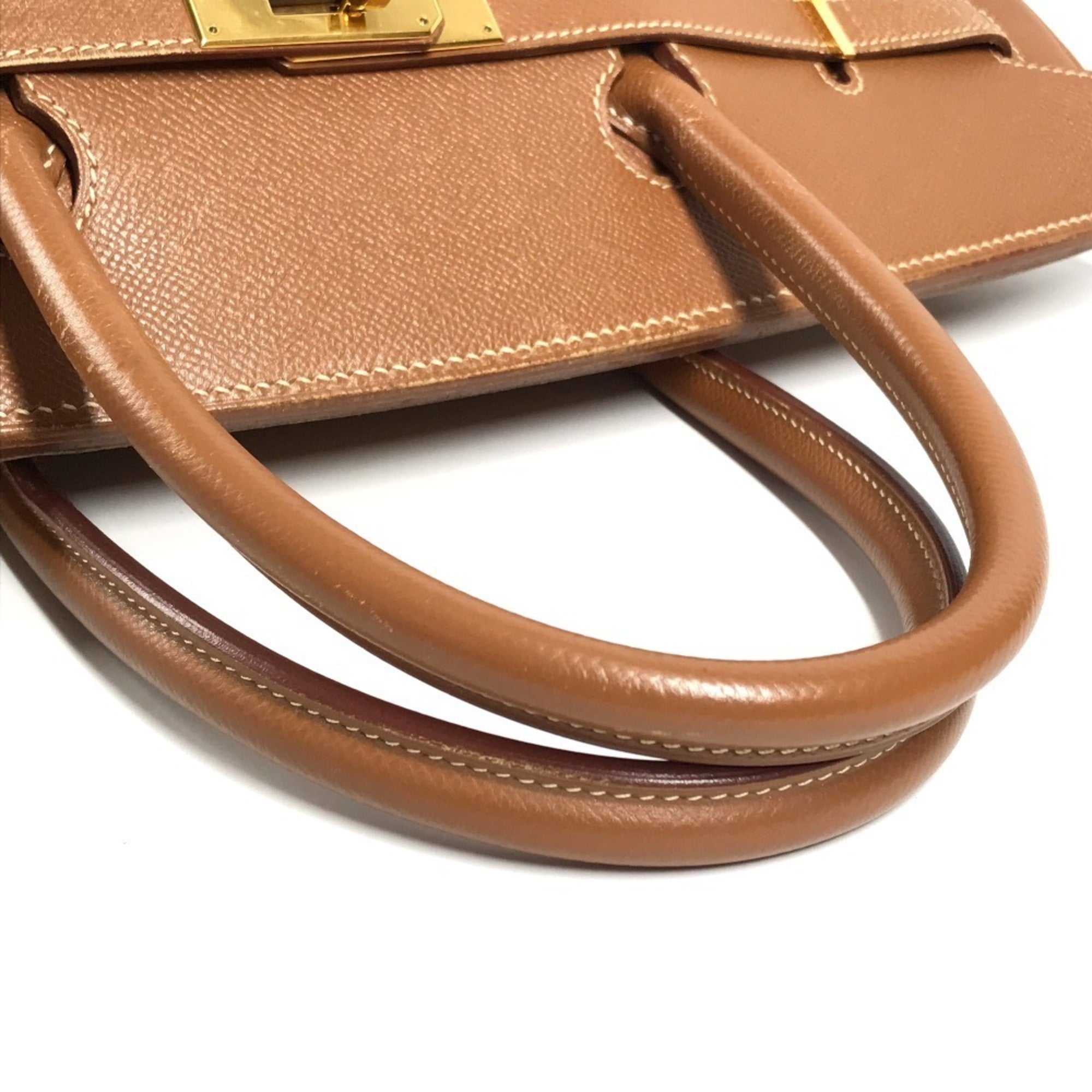 Hermes Birkin Brown Gold Brown Epsom Leather Handbag Tote Bag (Pre-Owned)