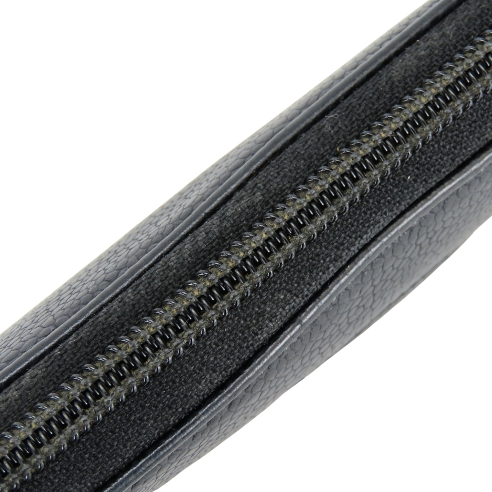 Chanel Black Grained Calfskin Long Wallet (Bi-Fold) (Pre-Owned)